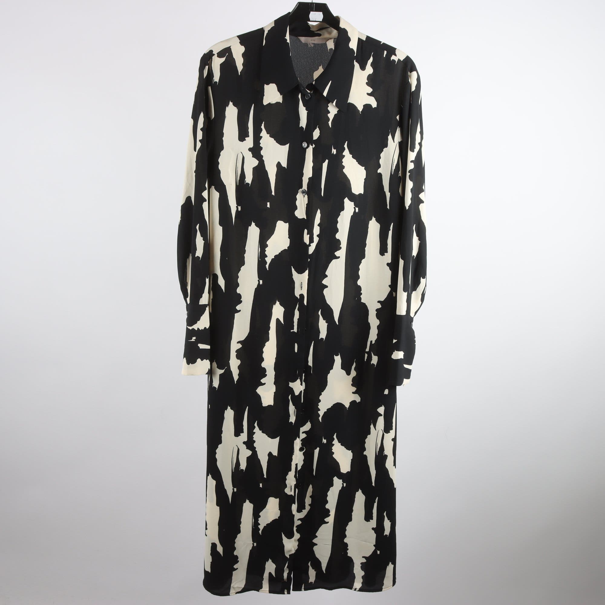 Klänning, H&M, vit, svart, stl. ca. S.