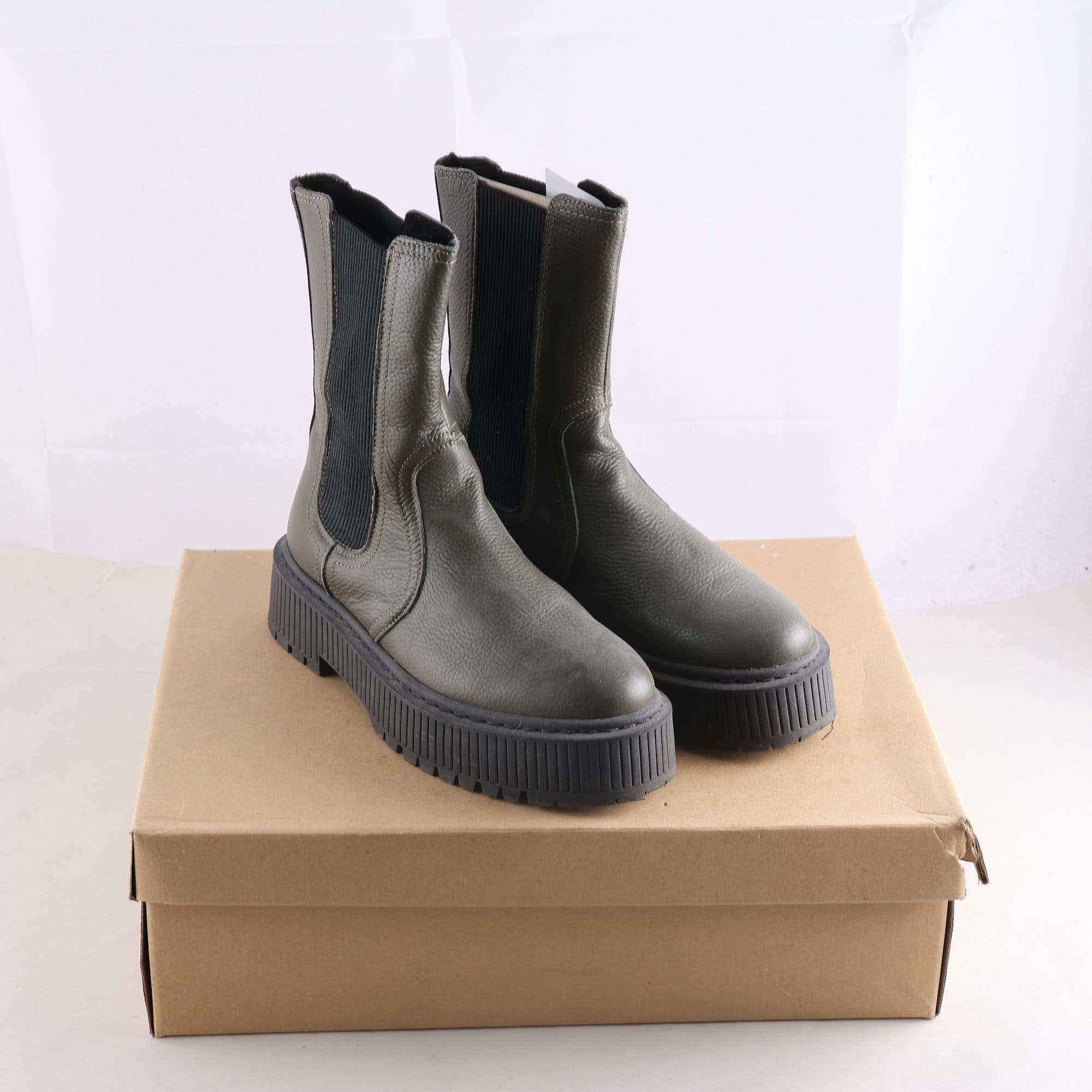 Boots, Steve Madden, grön, stl. 40.