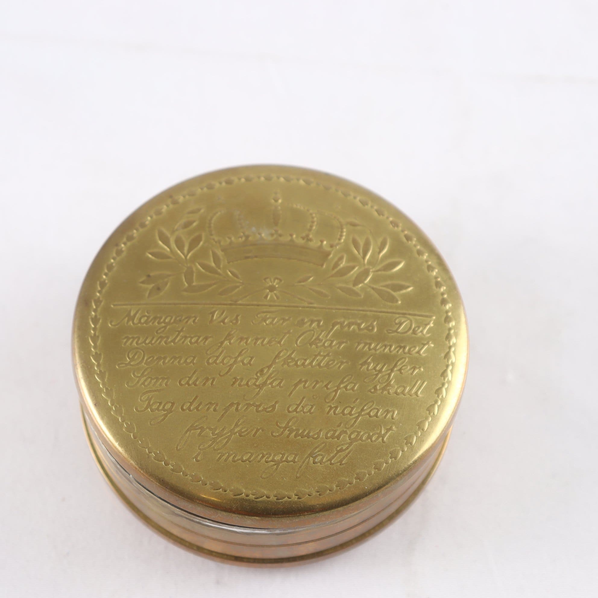 Snusdosa, mässing, No 50, Skultuna, 1980-tal