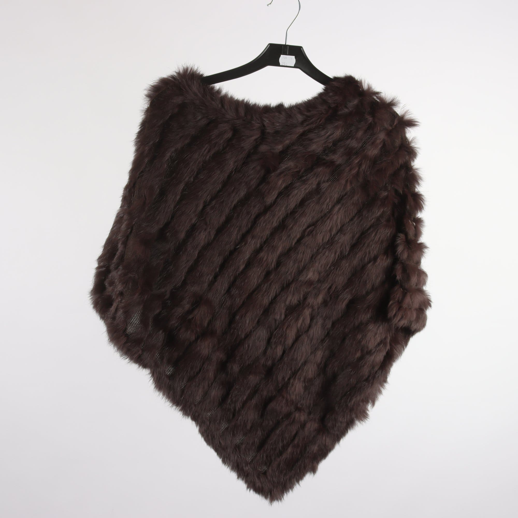 Poncho, Okänd, brun, kanin, stl. one size.