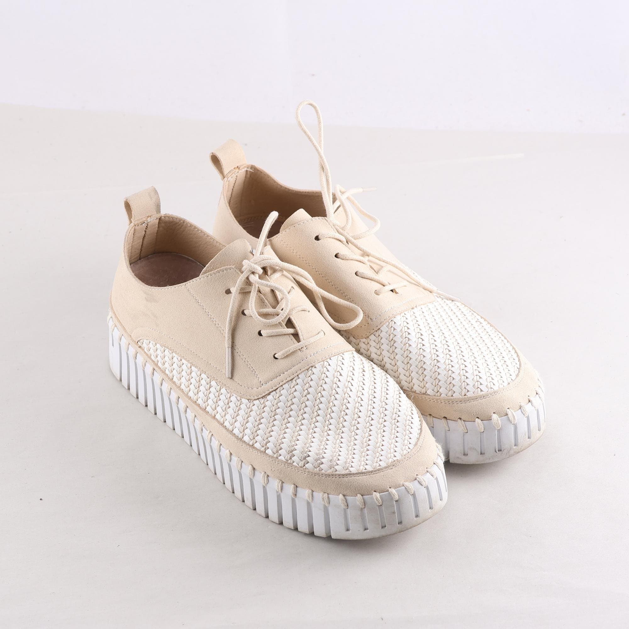 Knytskor, Ilse Jacobsen, beige, vit, stl. 40.