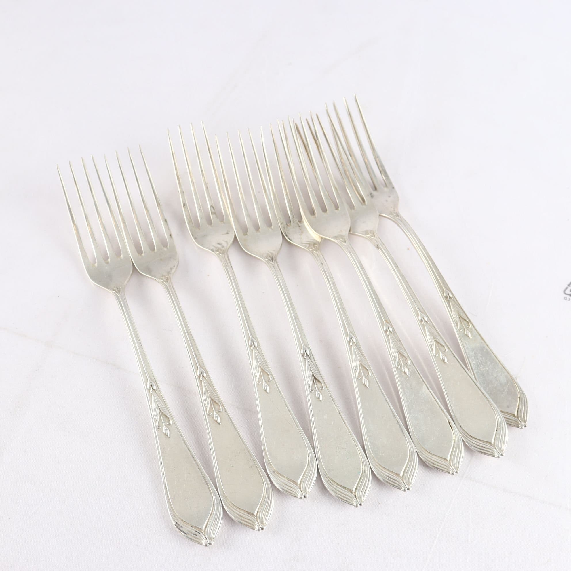 Gafflar, silver, kattfot, 1907, art nouveau