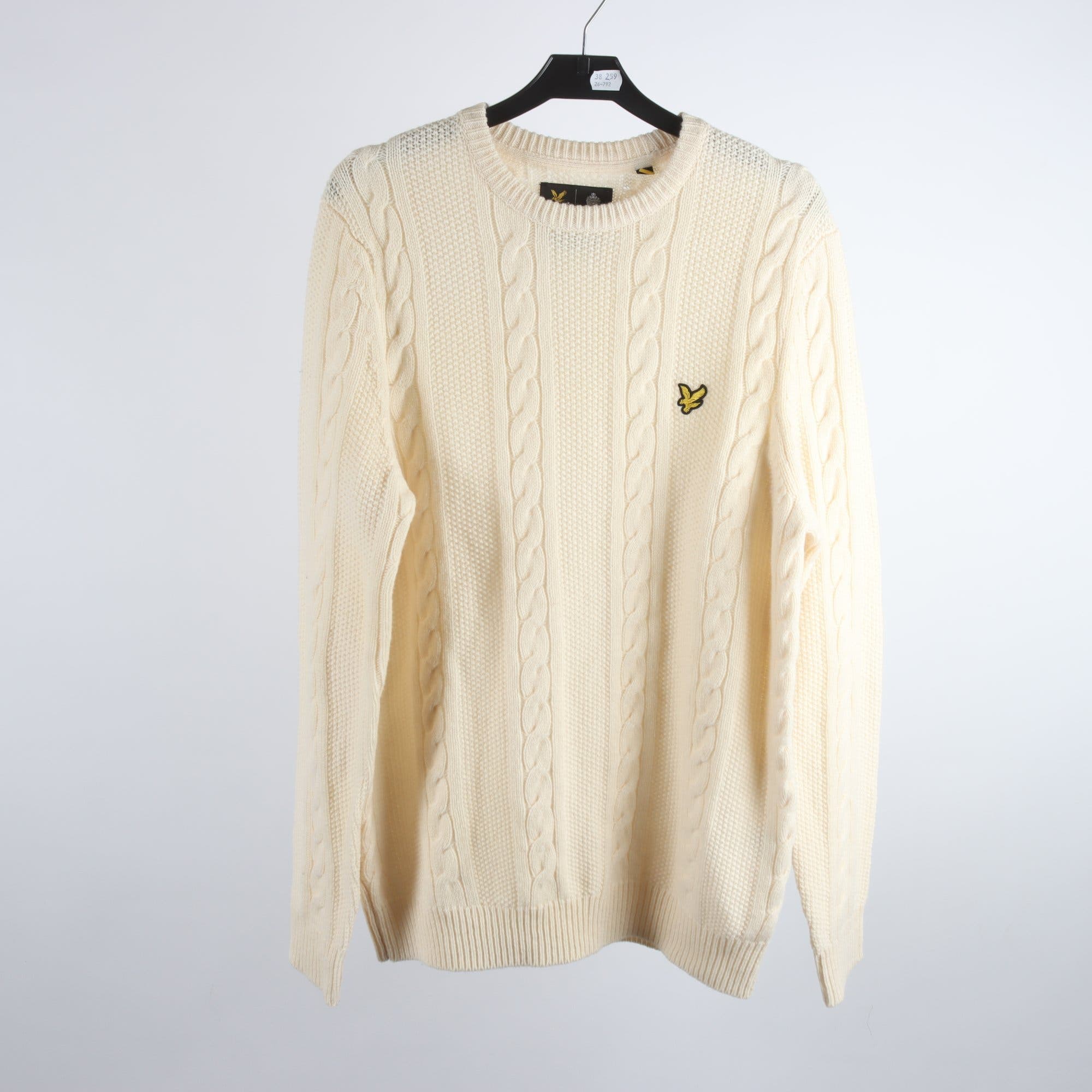 Stickad tröja, Lyle & Scott, 100% lammull, stl. S