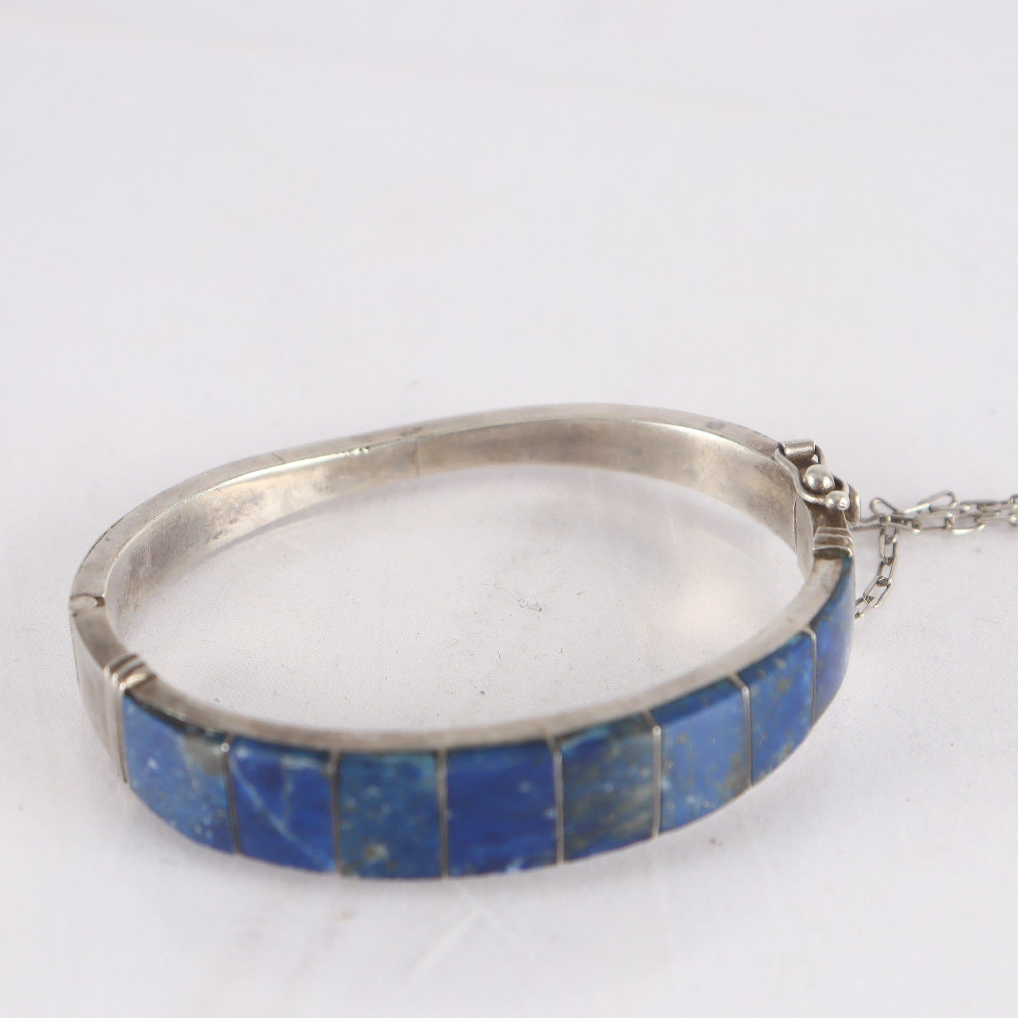 Armband, silver 950, lapis, vintage