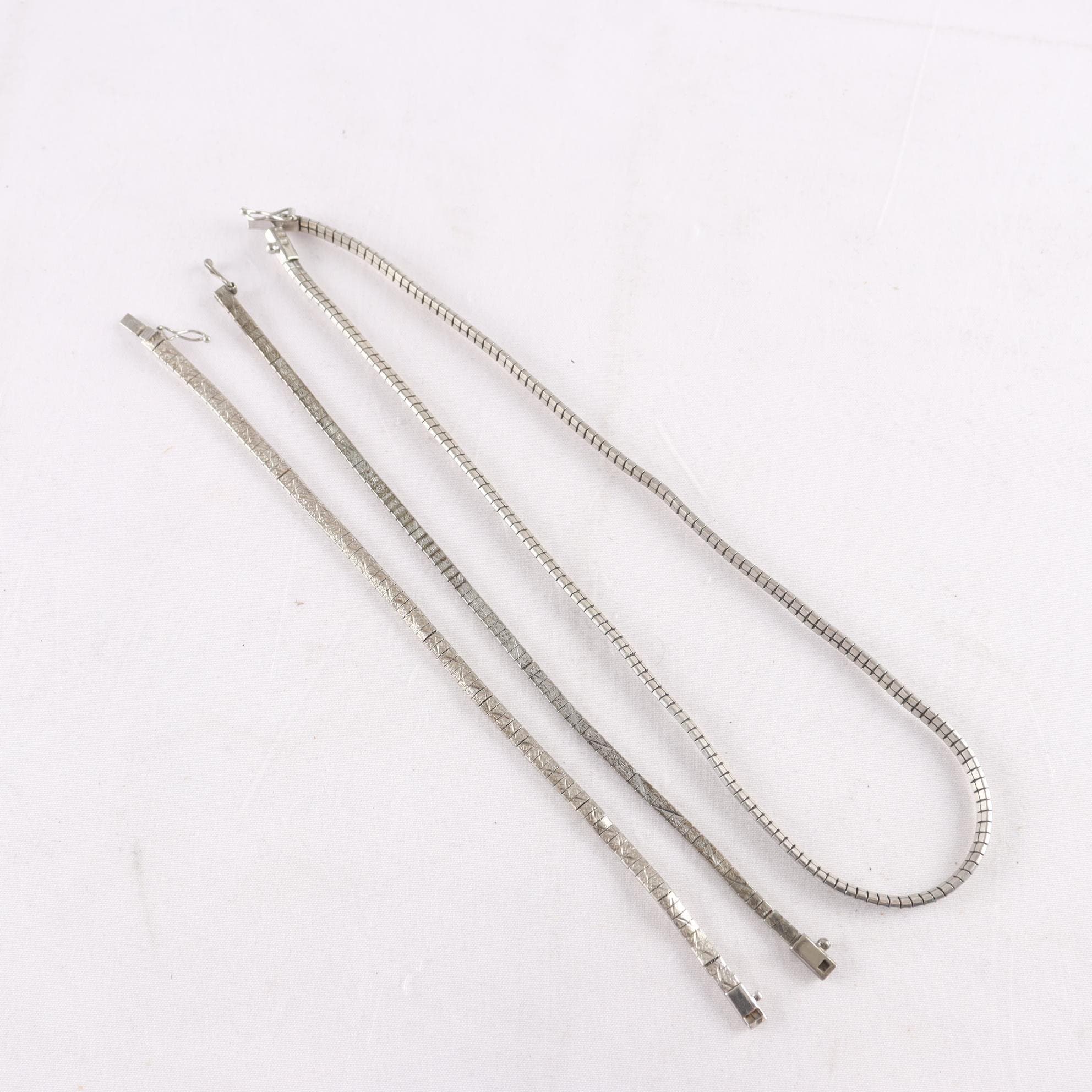 Silverset 925, halsband & två armband