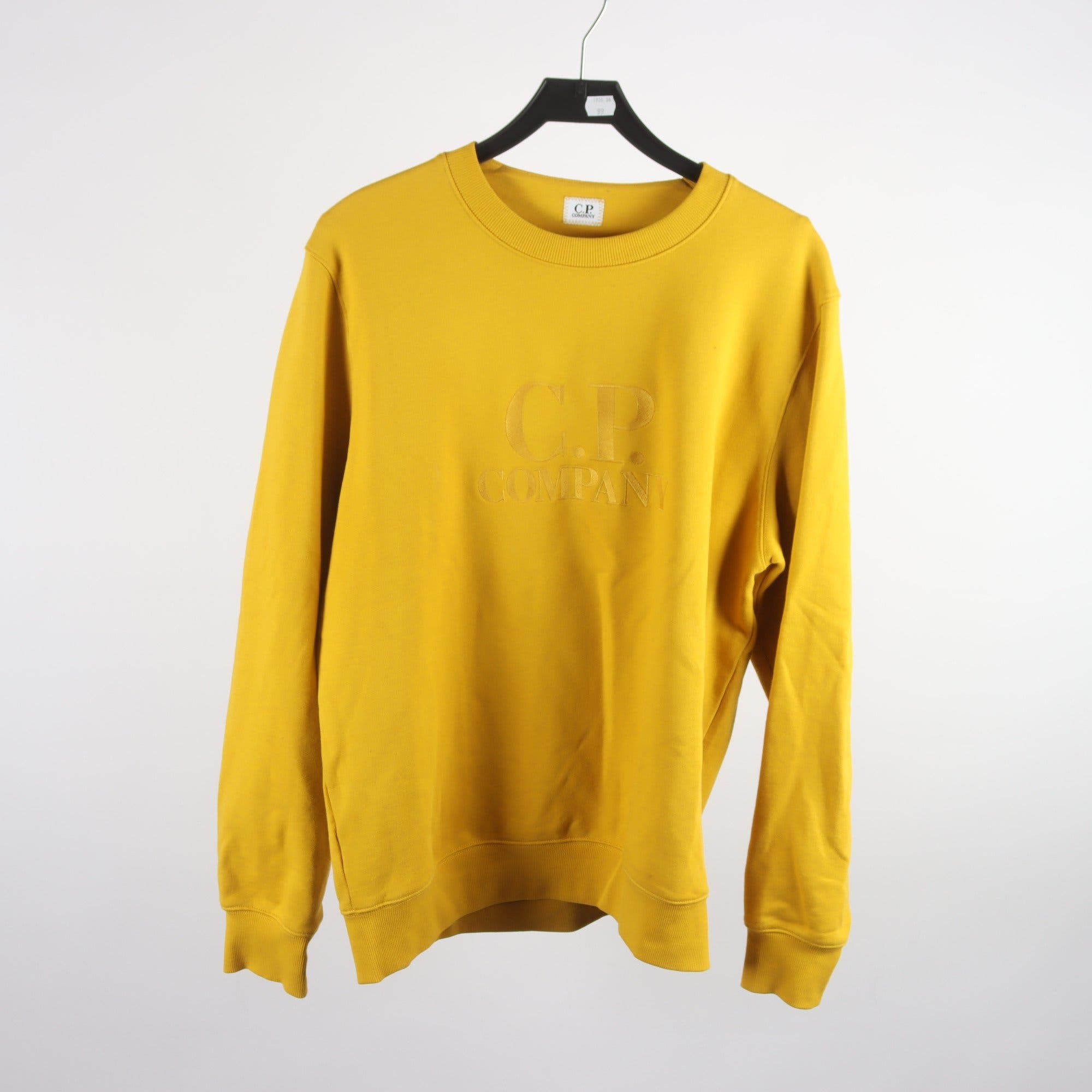 Sweatshirt, C.P Company, senapsgul, stl. XL