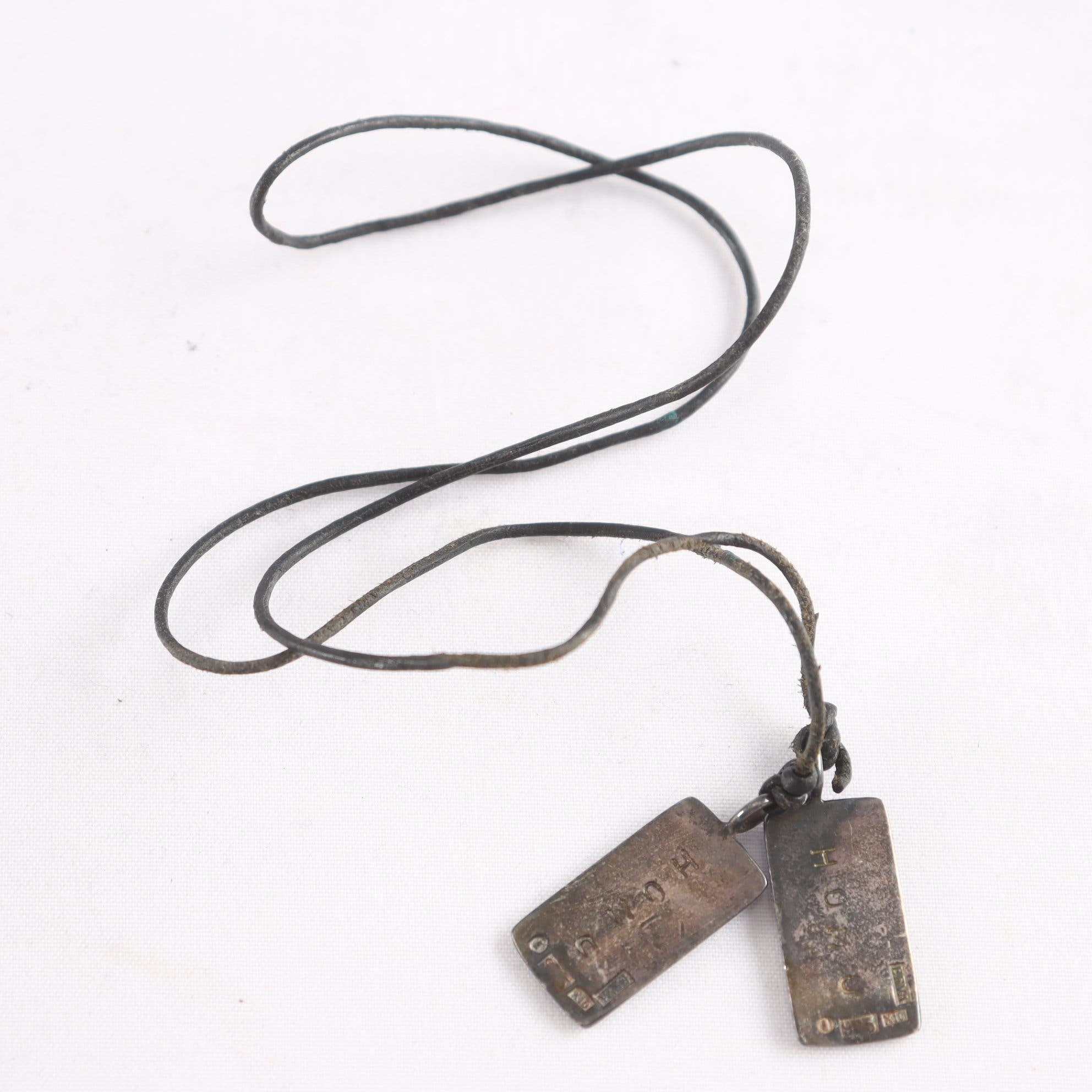 Halsband, Efva Attling, läderband och silver, stämplad 925