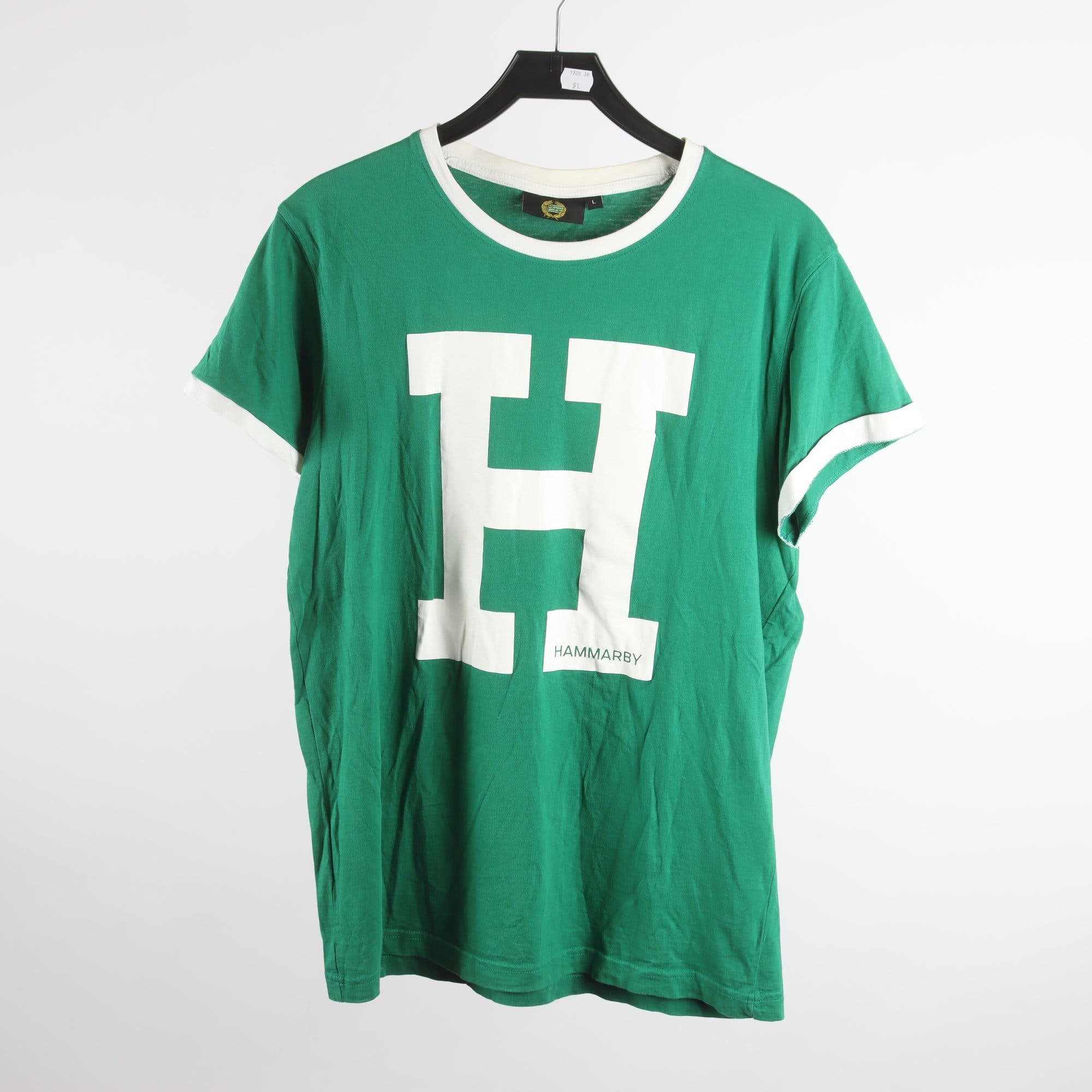 T-shirt, HIF Hammarby, grön, vit, stl. L
