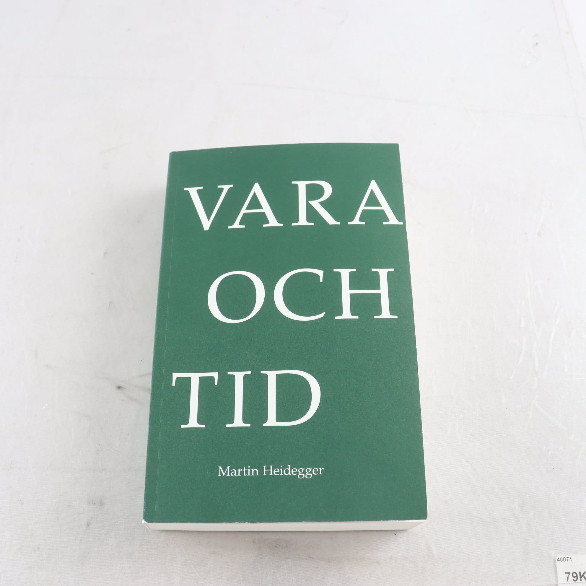 Martin Heidegger, Vara och tid