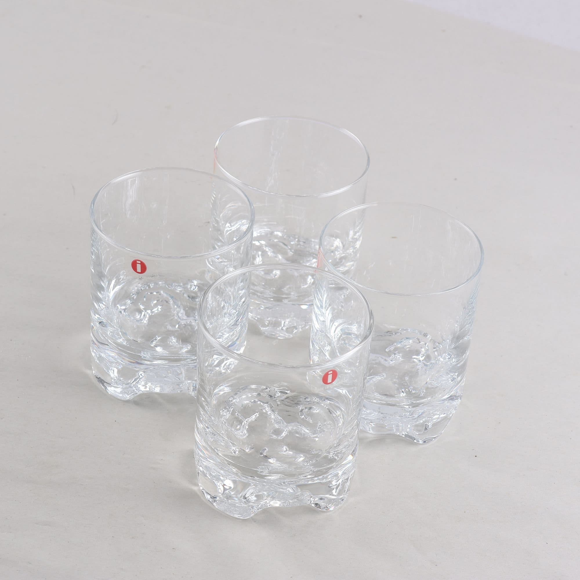 Whiskyglas, Iittala, Tapio Wirkkala, ”Gaissa”, 4 st