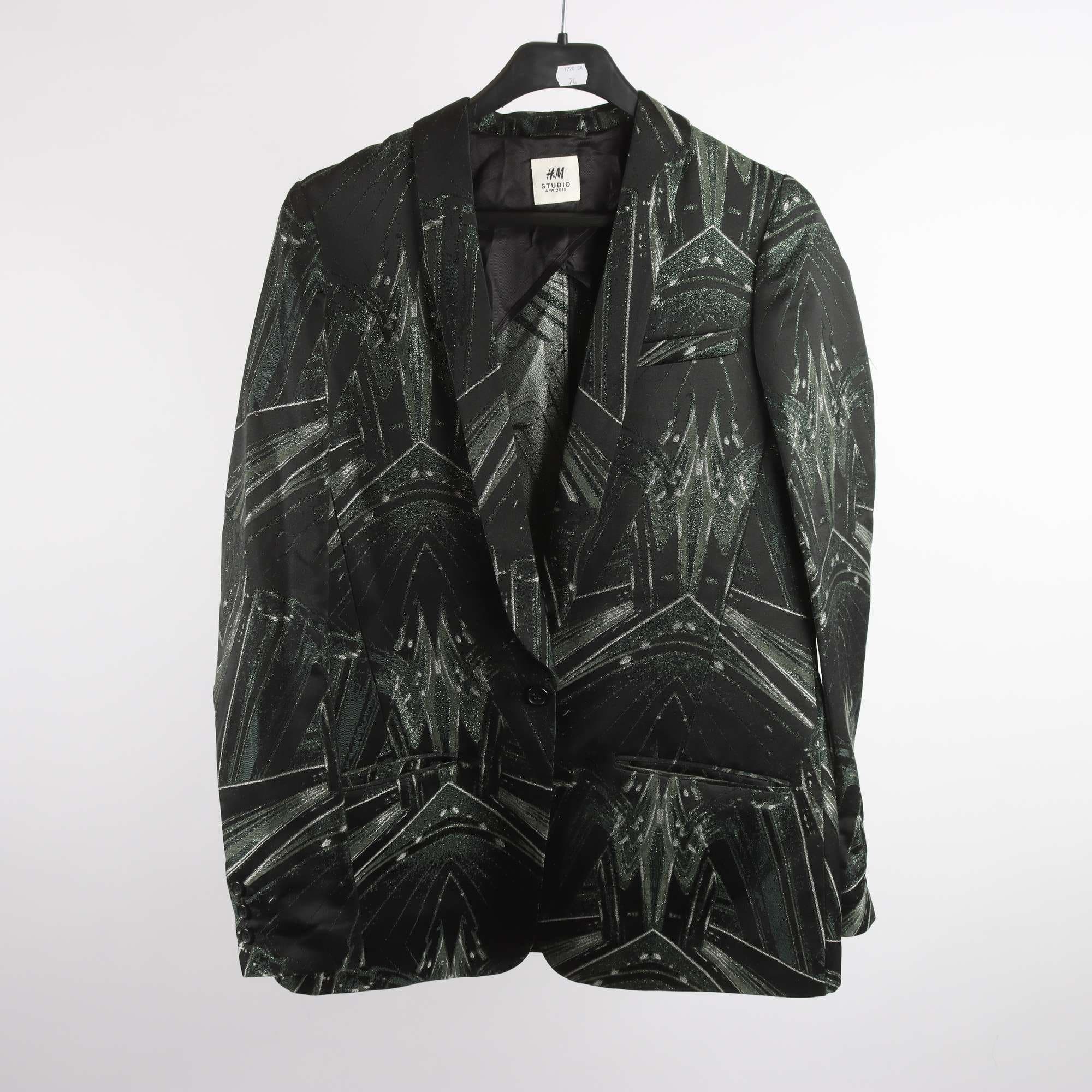 Kavaj, H&M, studio, grön, svart, stl. 38