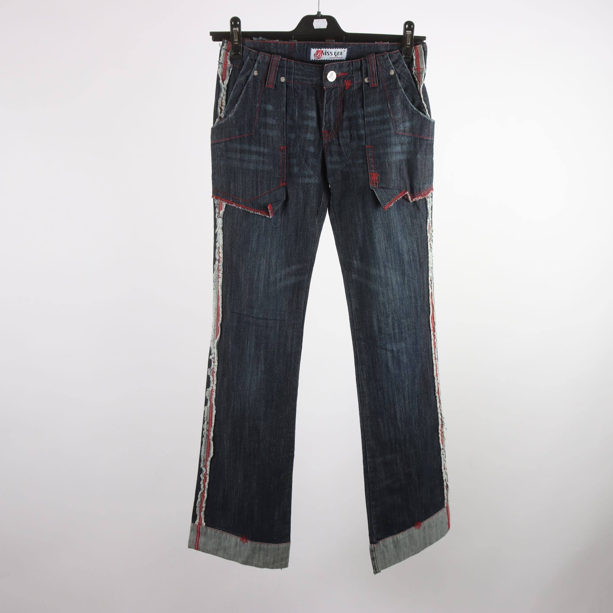 Jeans, Kiss You, blå, stl. 38.