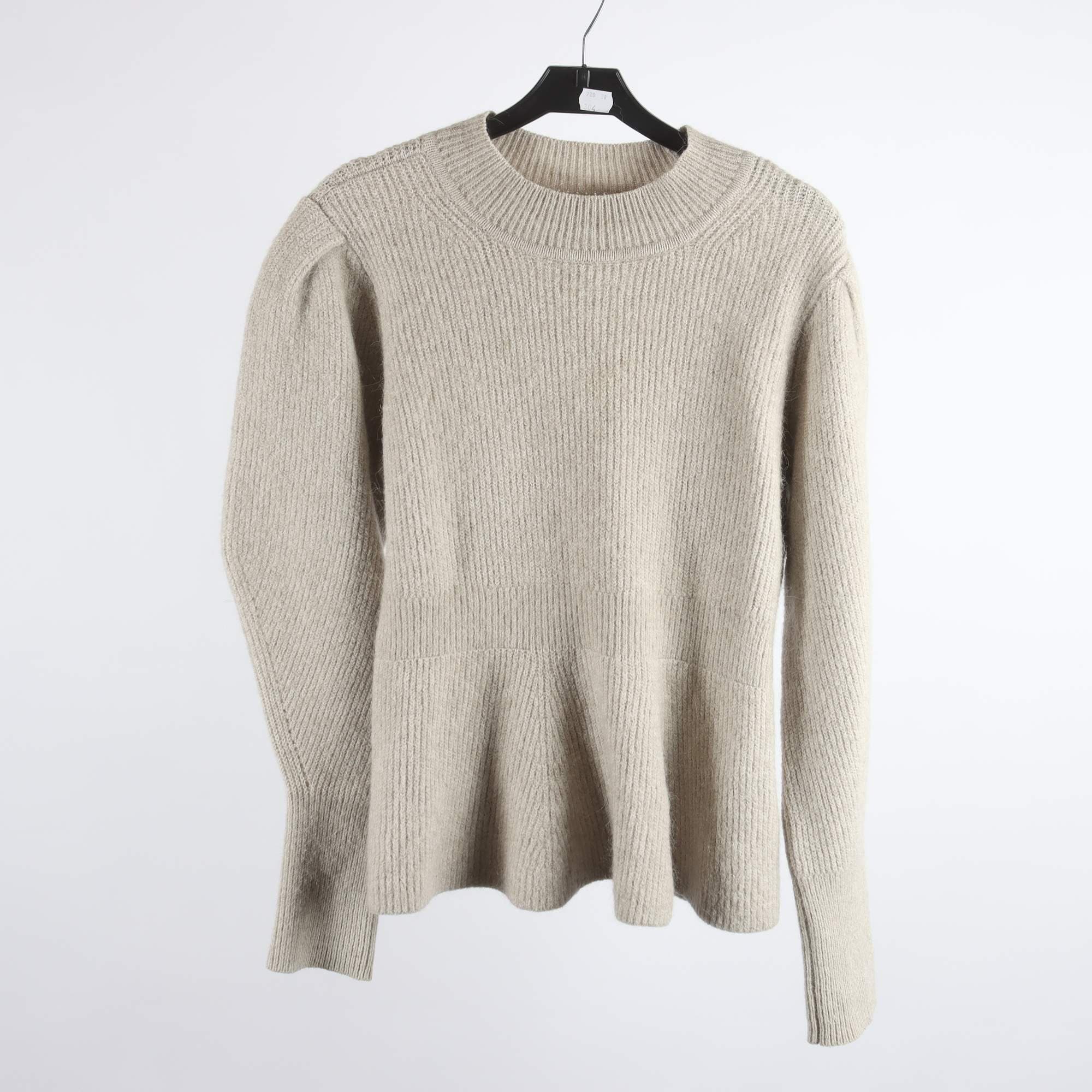 Tröja, H&M, grå/beie, ull, alpaca, stl. M.