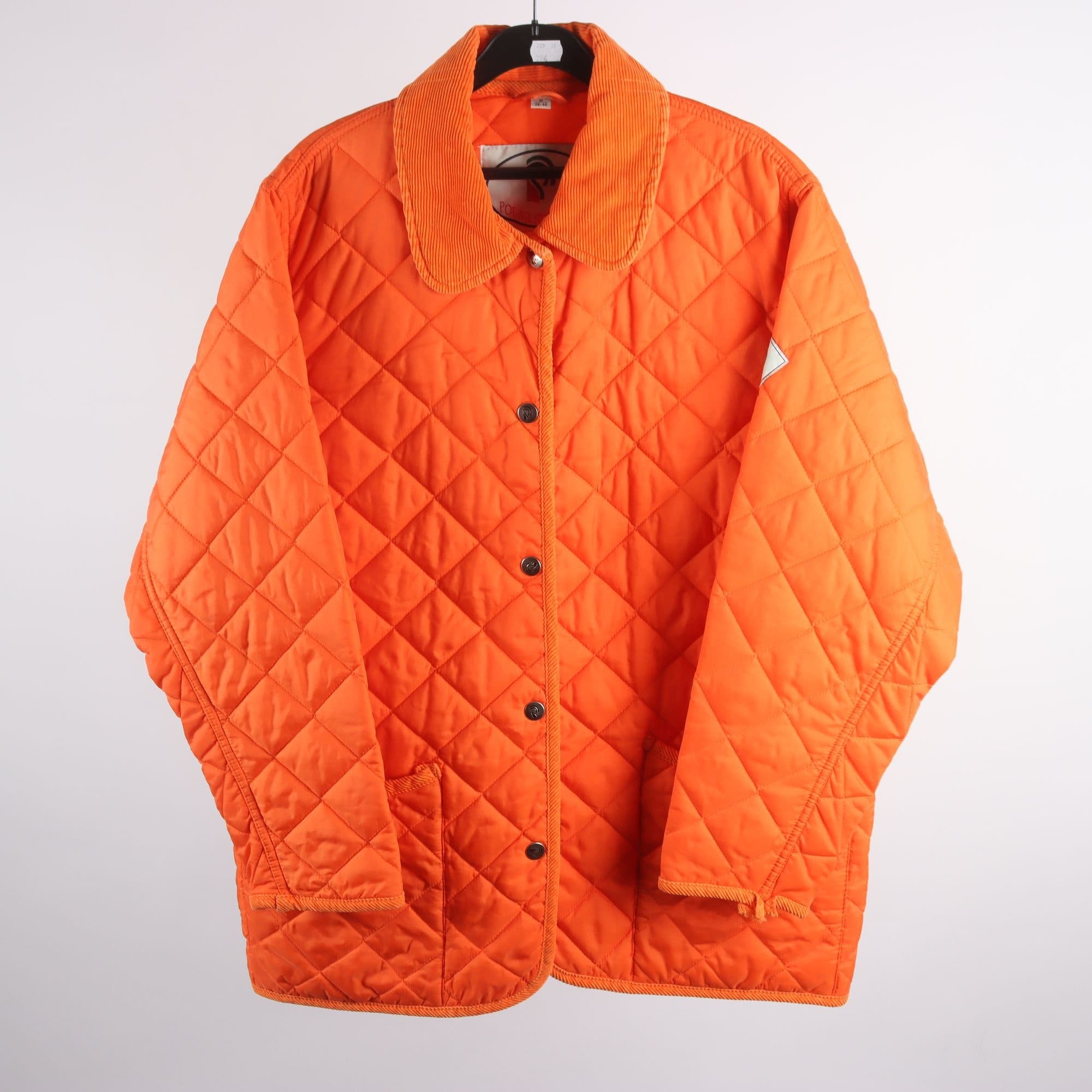 Jacka, Polar Sun Wear, orange, quiltad, retro, stl. M.