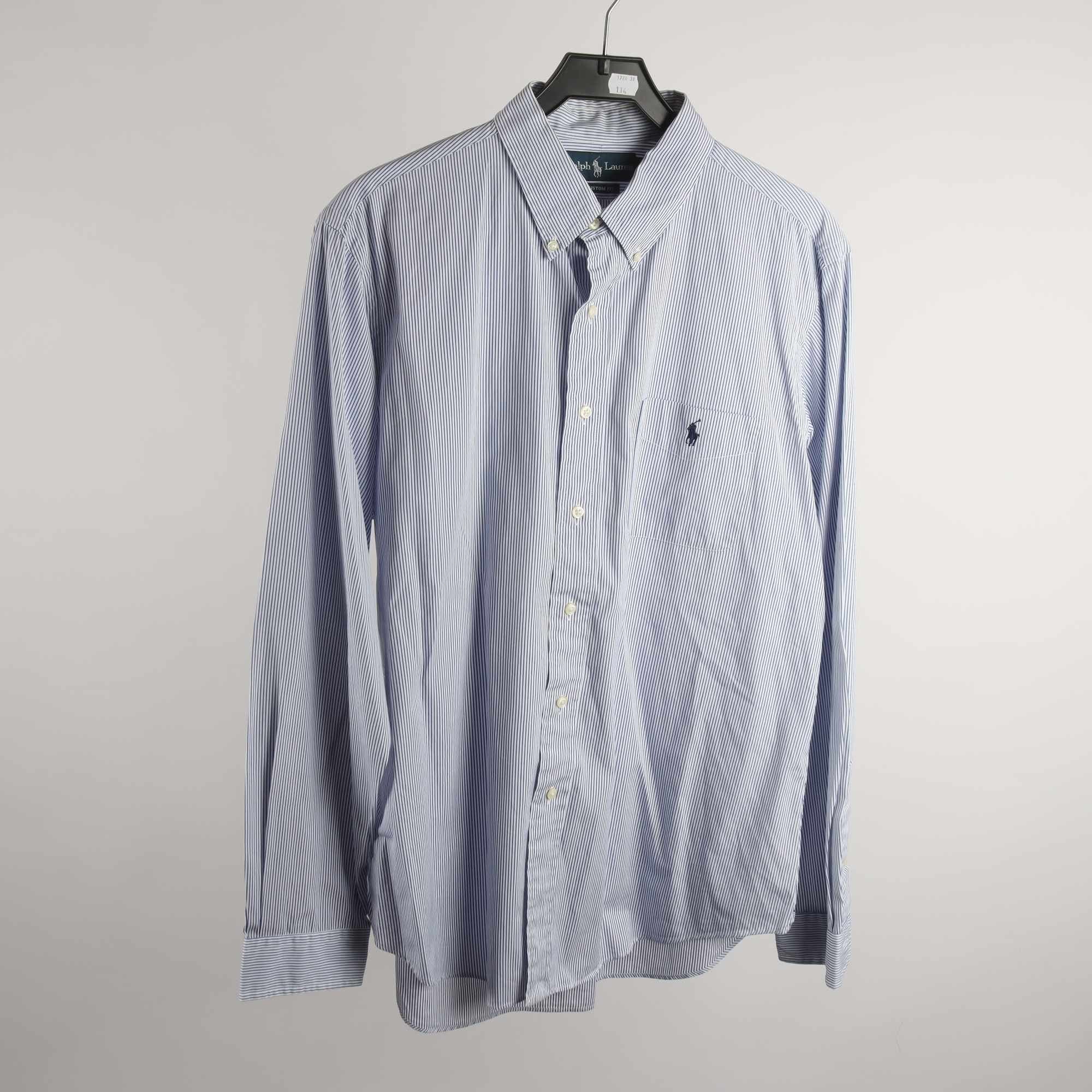 Skjorta, Ralph Lauren, blå, vit, randig, stl. 43 (XL)