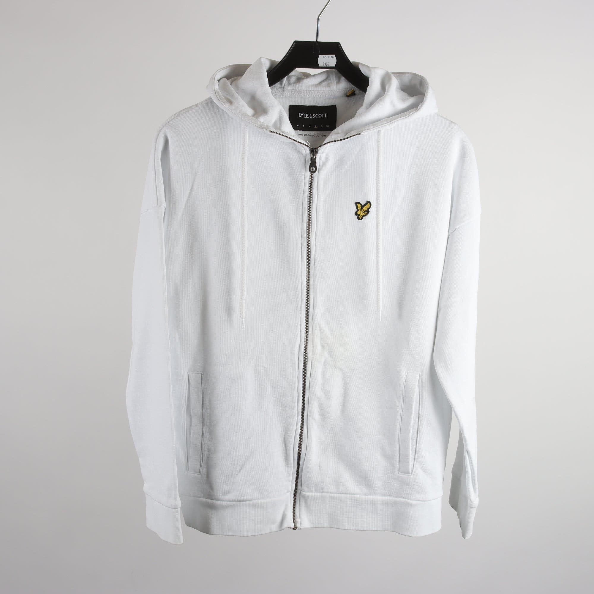 Hoodie, Lyle & Scott, vit, stl. L