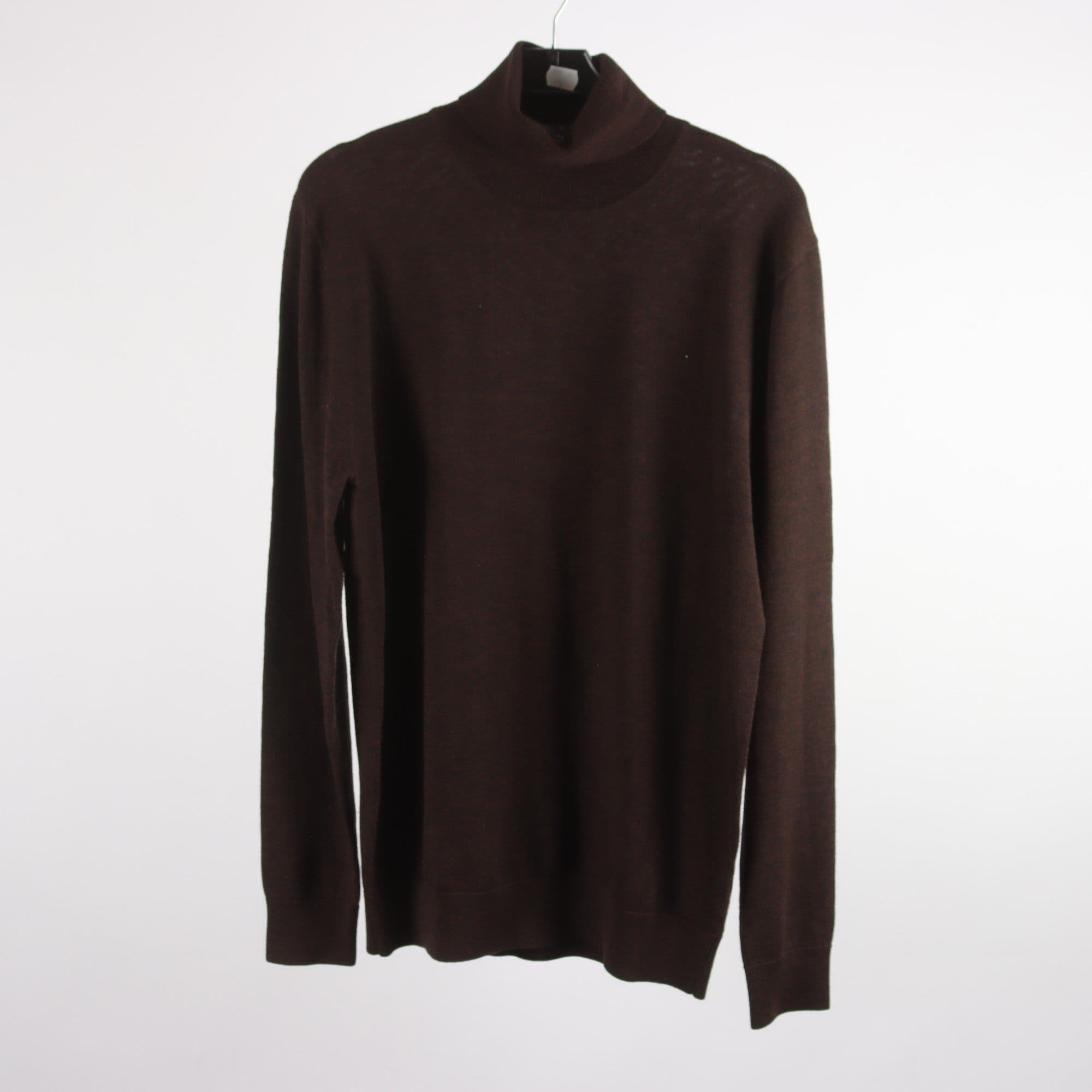 Polo Tröja, John Henric, brun, 100% ull, stl. M.