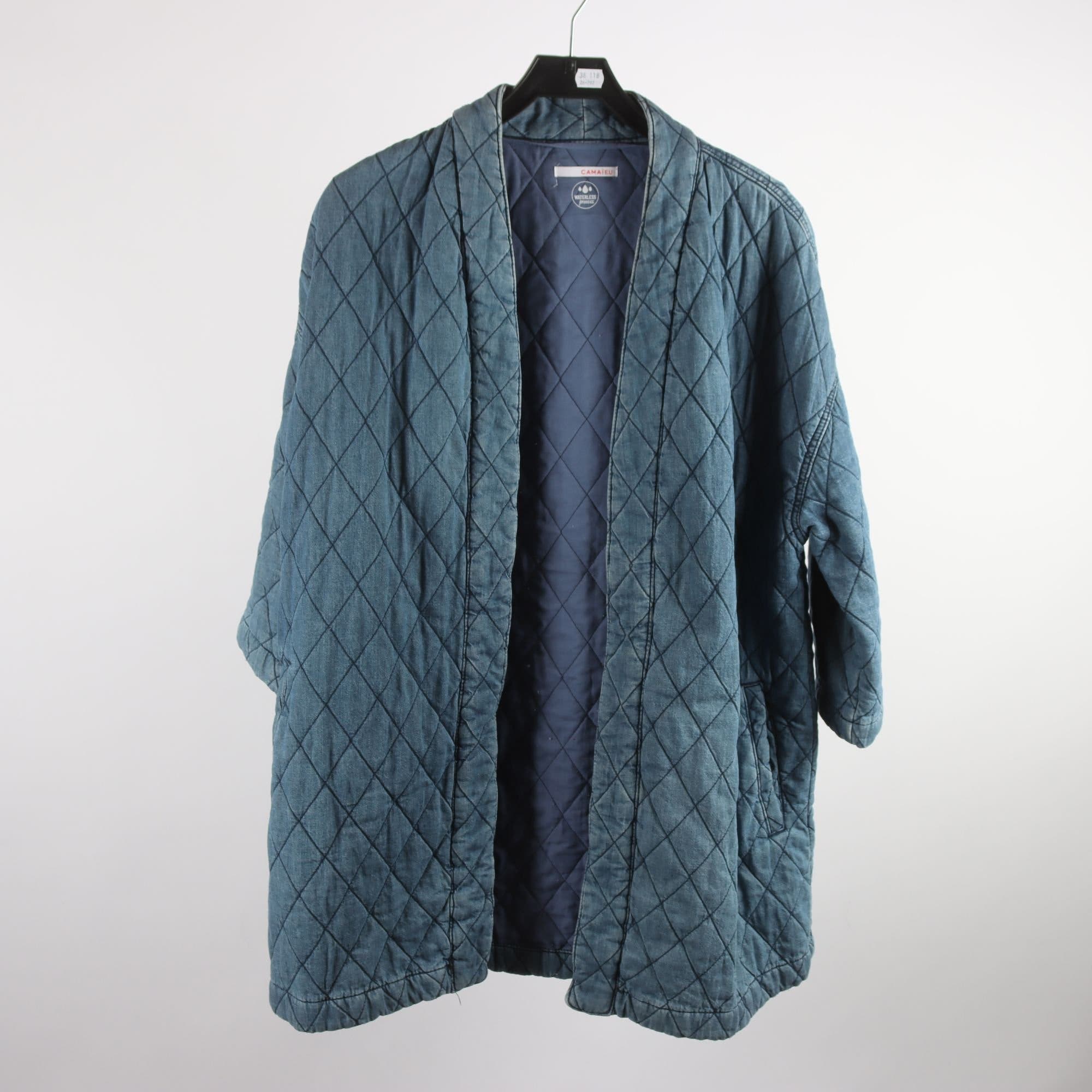 Quiltad jeansjacka, Camaïeu, stl. XL