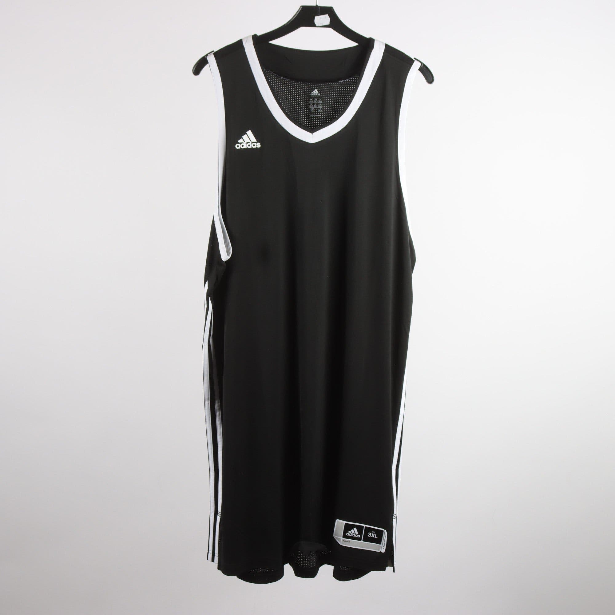 Linne, Adidas, svart, vit, stl. 3XL.