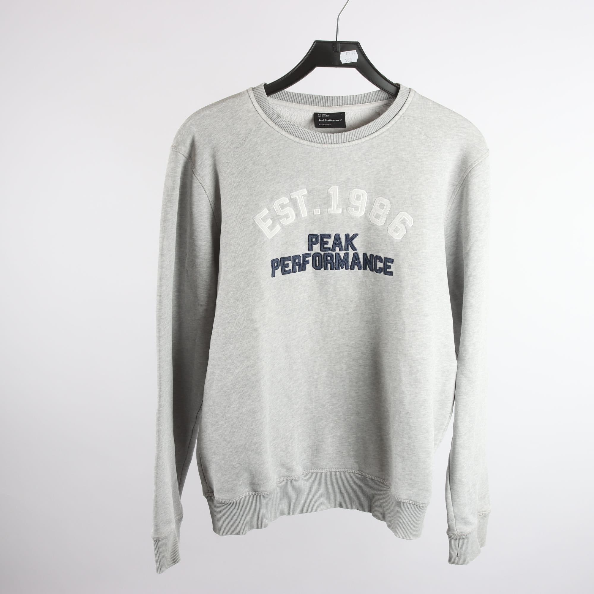 Sweatshirt, PeakPerformance, grå, stl. L