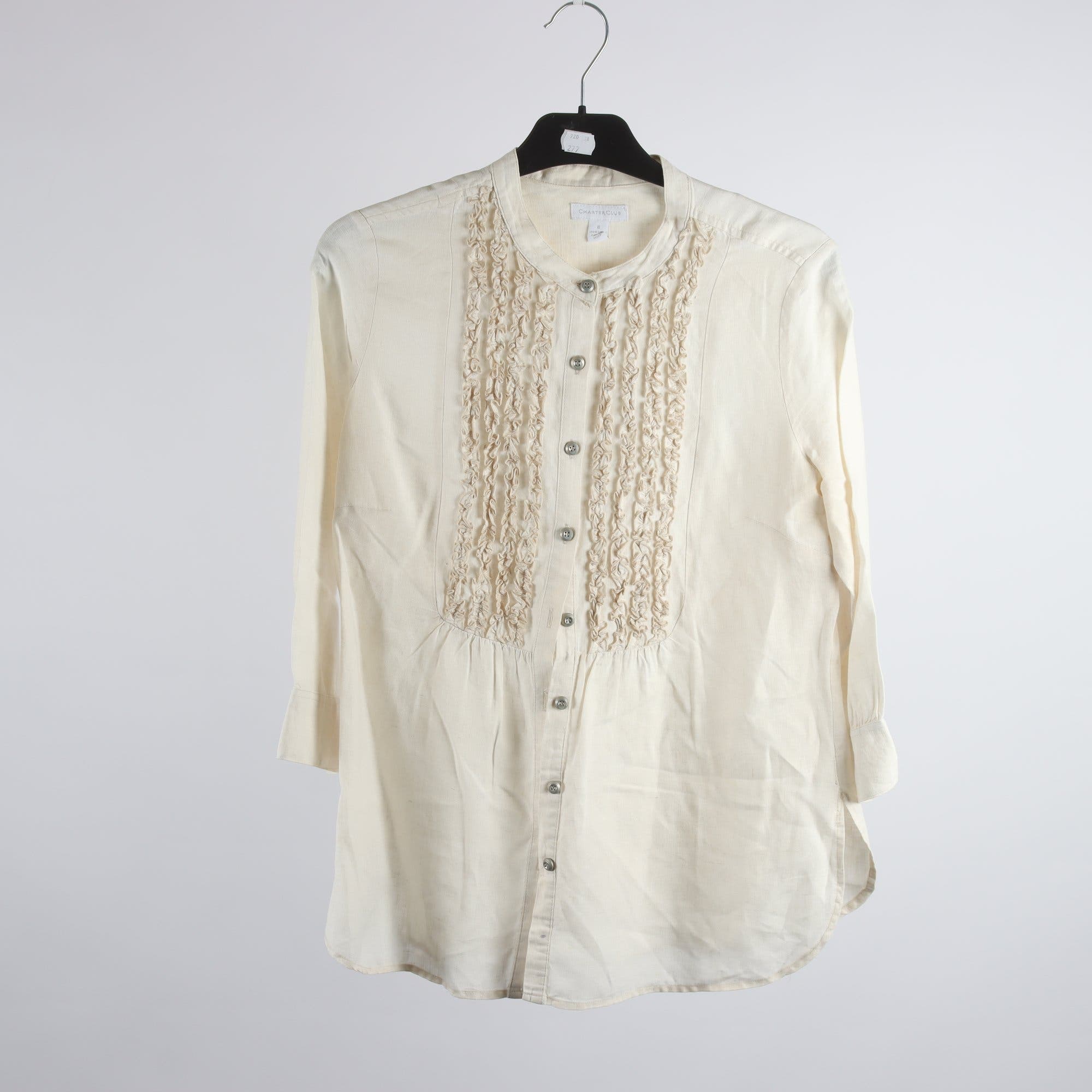 Blus, Charter Club, beige, 100% lin, stl. ca. S/M.