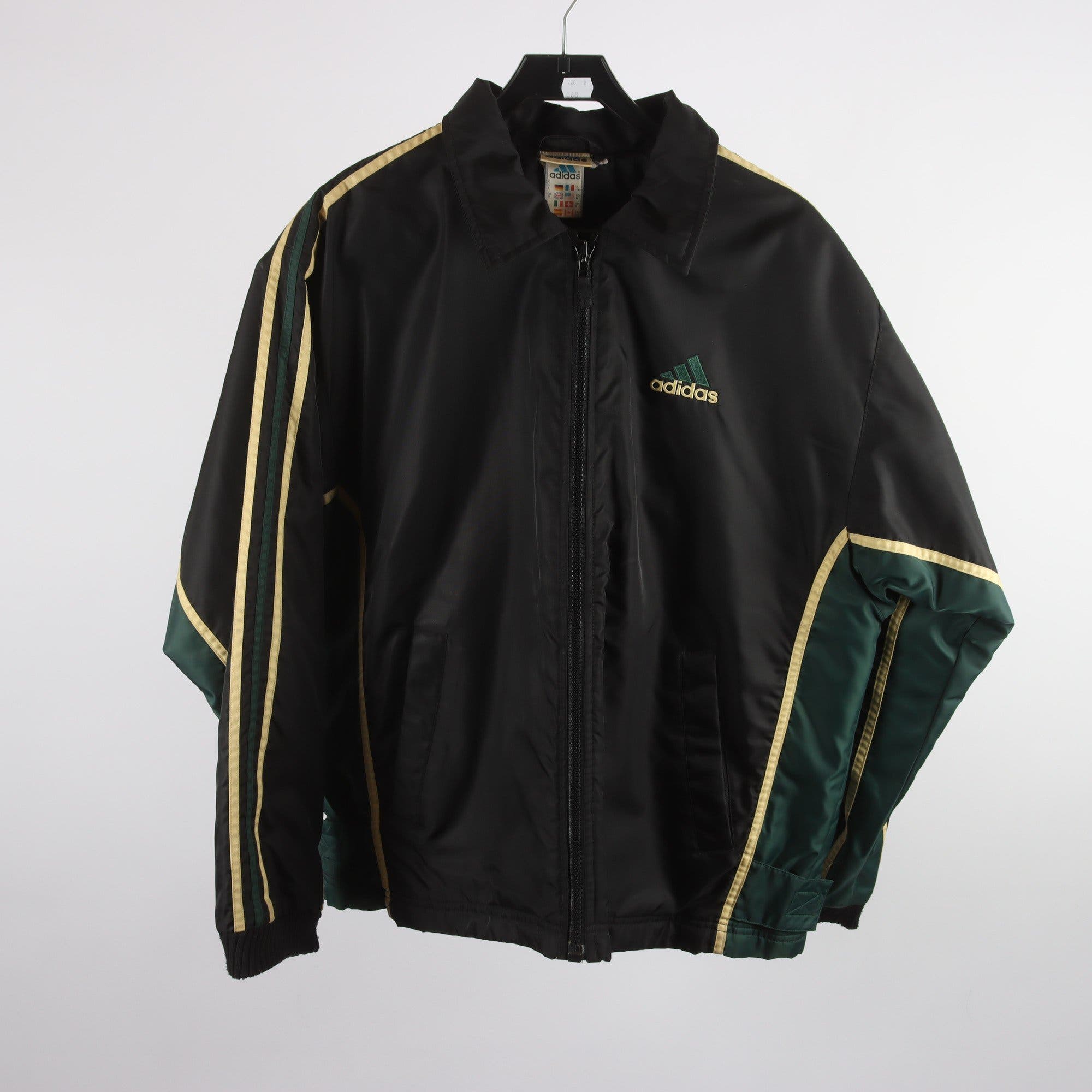 Vinterjacka, Adidas, svart, grön, stl. ca. M.