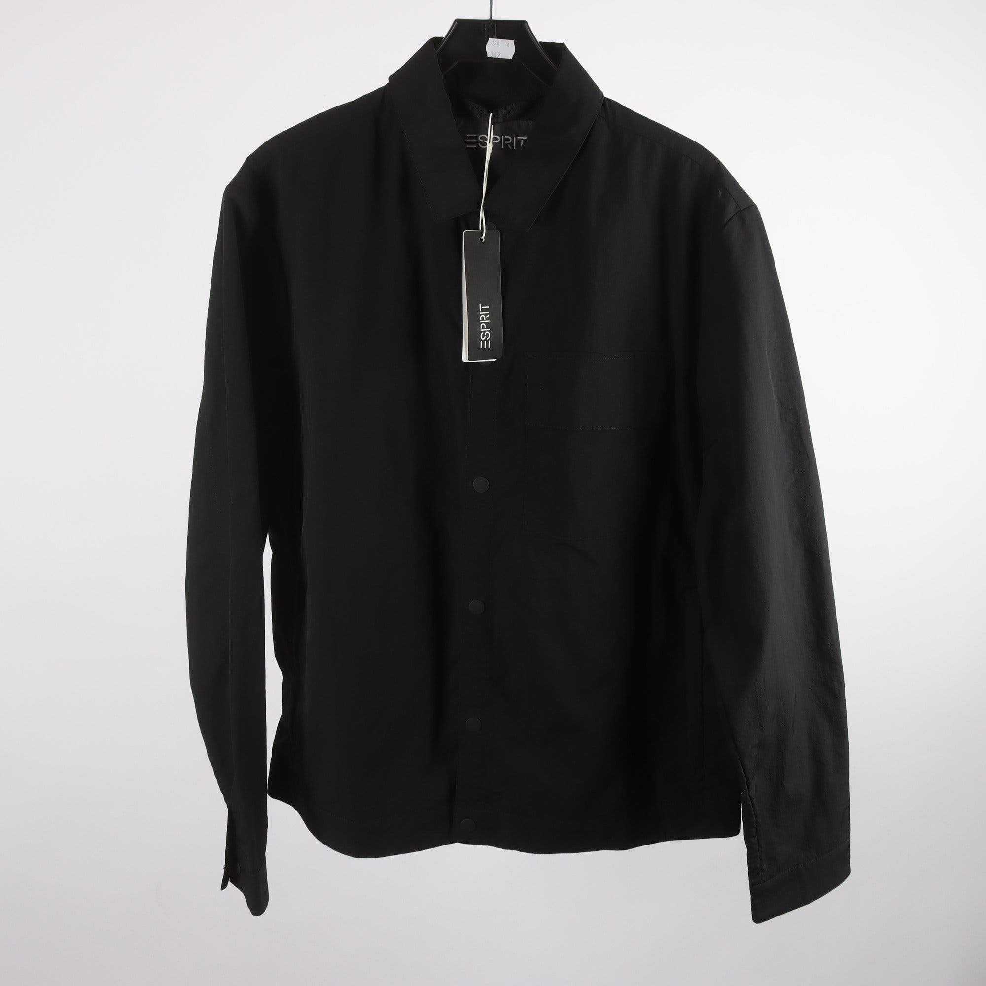 Skjortjacka, Esprit, svart, stl. 50.