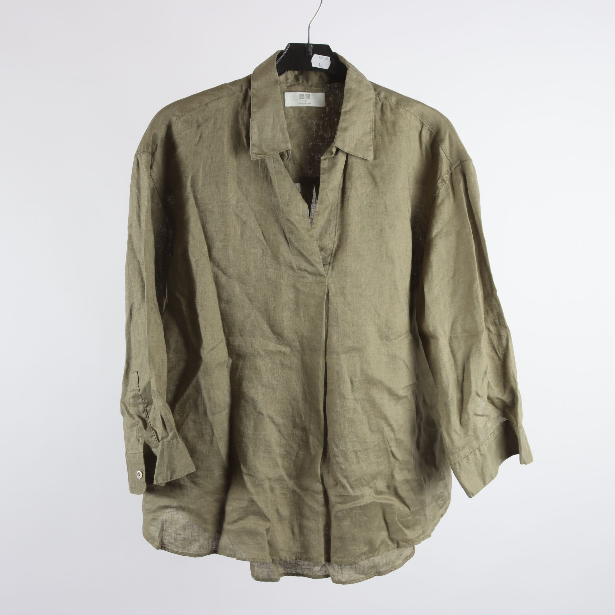 Blus, Uniqlo, grön, stl. S