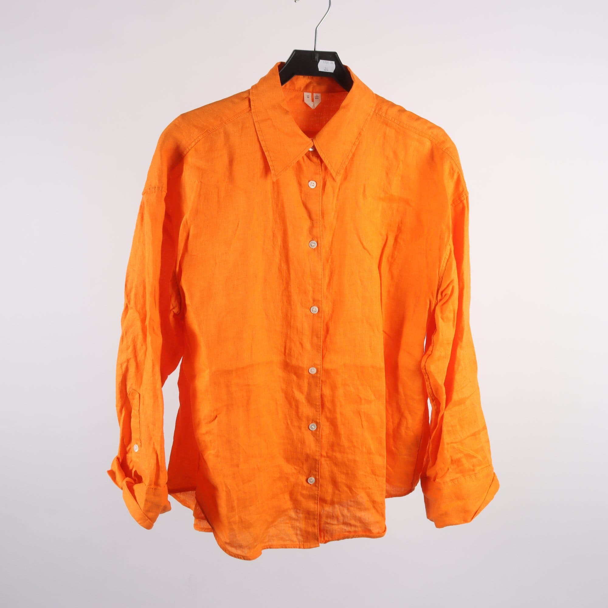 Skjorta, Arket, orange, 100% linne, stl. 38