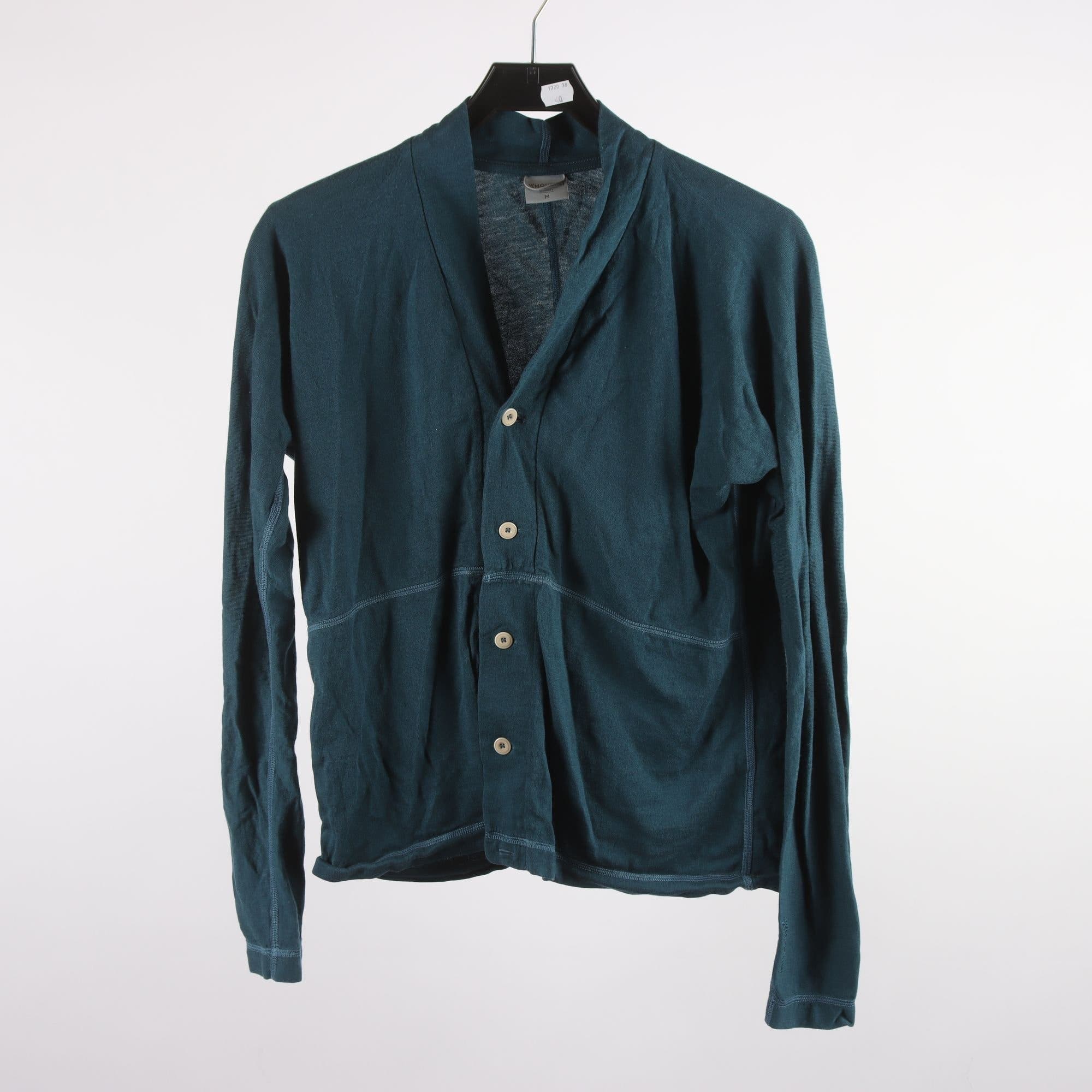 Kofta, Houdini, blå, 70% merino ull, stl. M