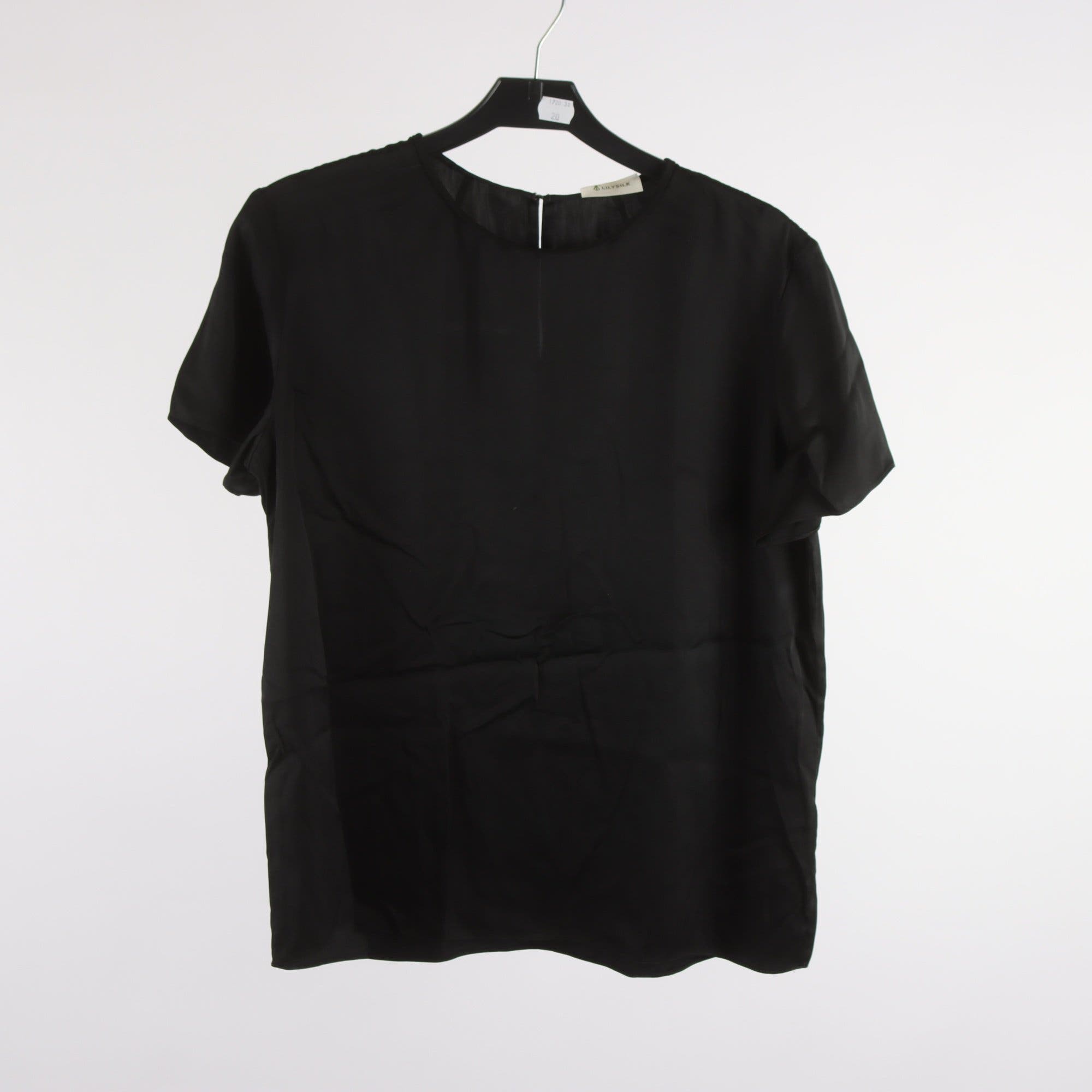 Blus, Silly silk, svart, 90% mulberry silk, stl. S