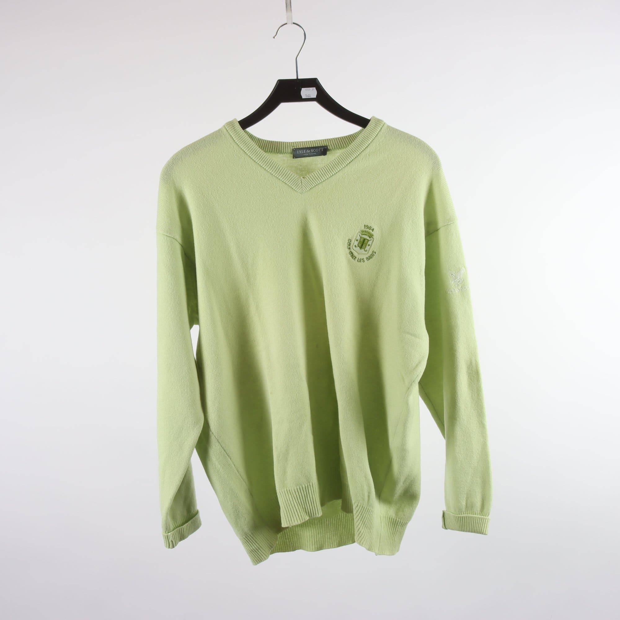 Tröja, Lyle & Scott, grön, 100% ull, stl. L