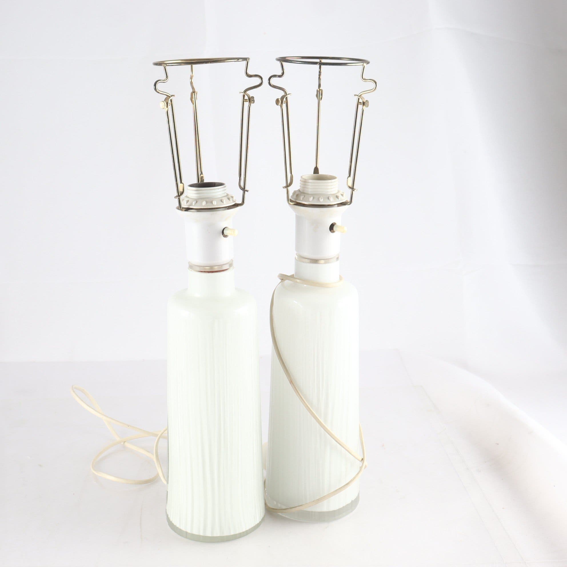 Bordslampor, glas, 1960-tal. Samfraktas ej.