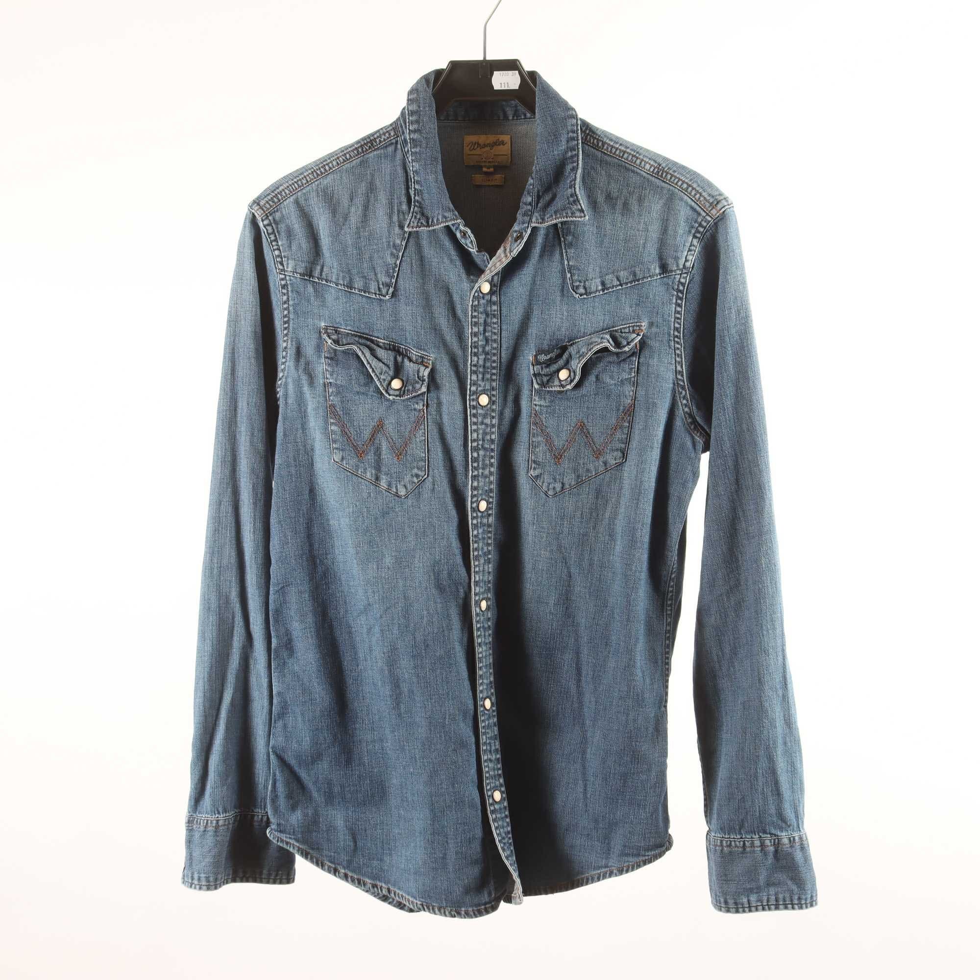 Jeansskjorta, Wrangler, blå, stl. M