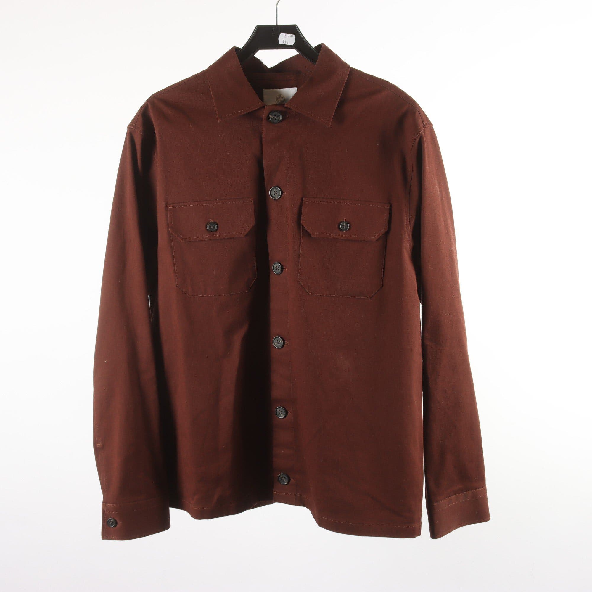 Overshirt, The Shirt Factory, brun, stl. L