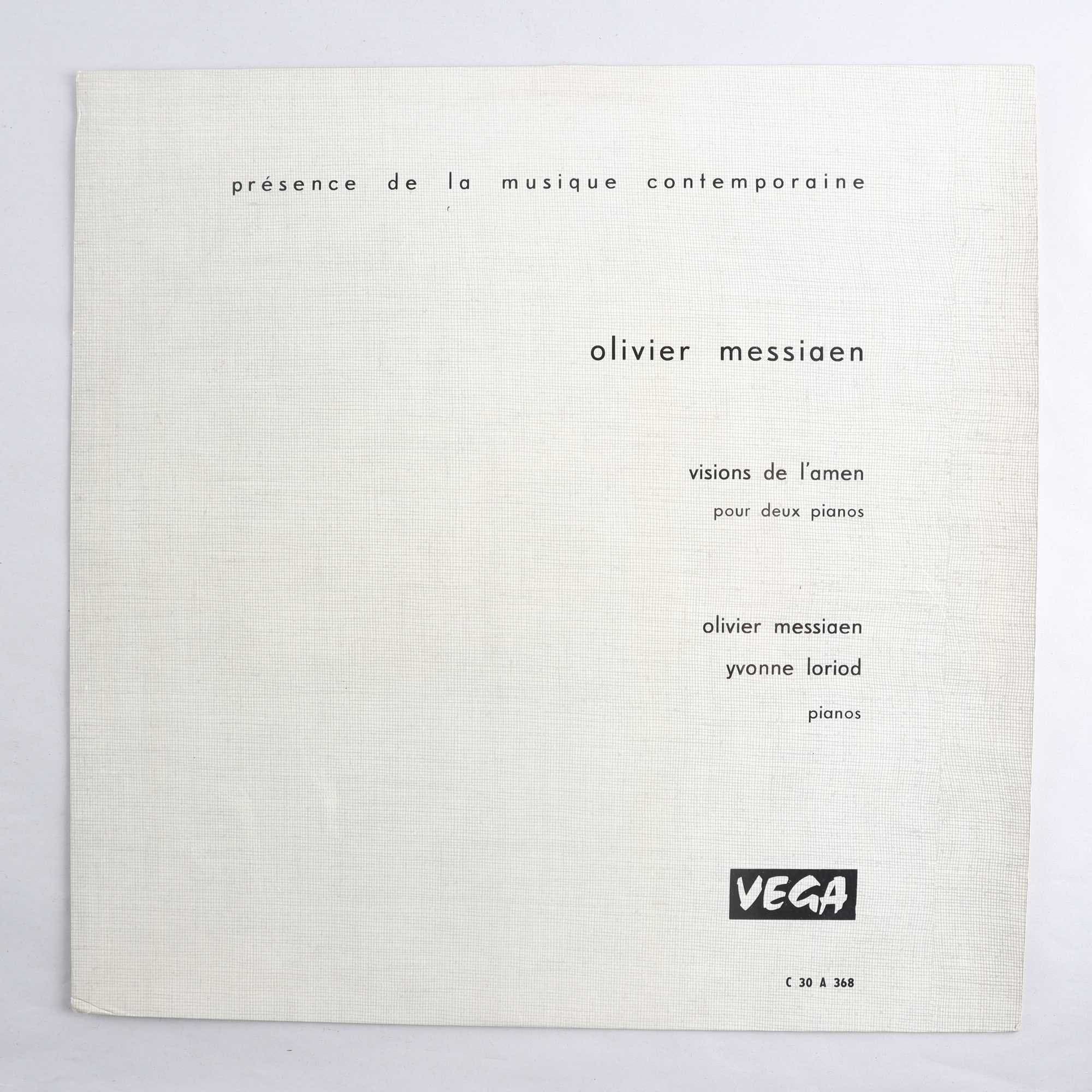 LP Oliver Messiaen, Yvonne Loriod, Visions De L’Amen