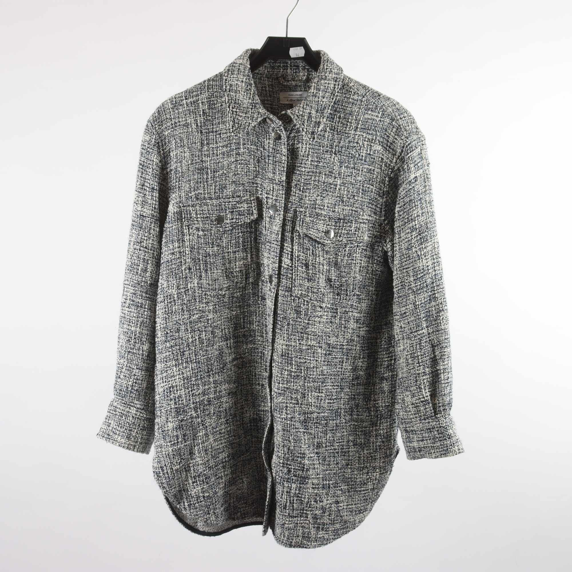 Skjorta/overshirt, & Other Stories, blå, vit, stl. S