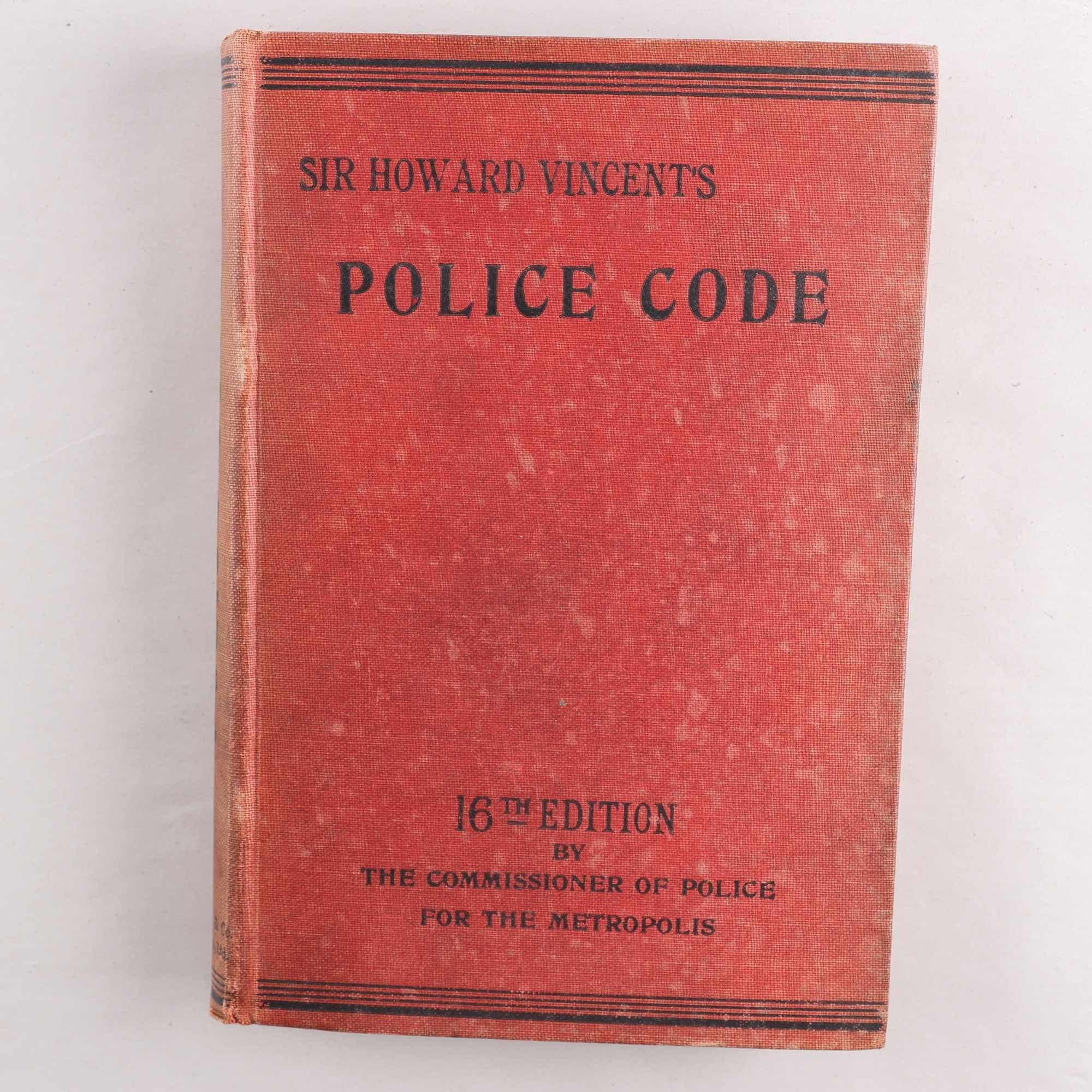 Vincent’s Police Code, Sir Howard Vincents, 1924