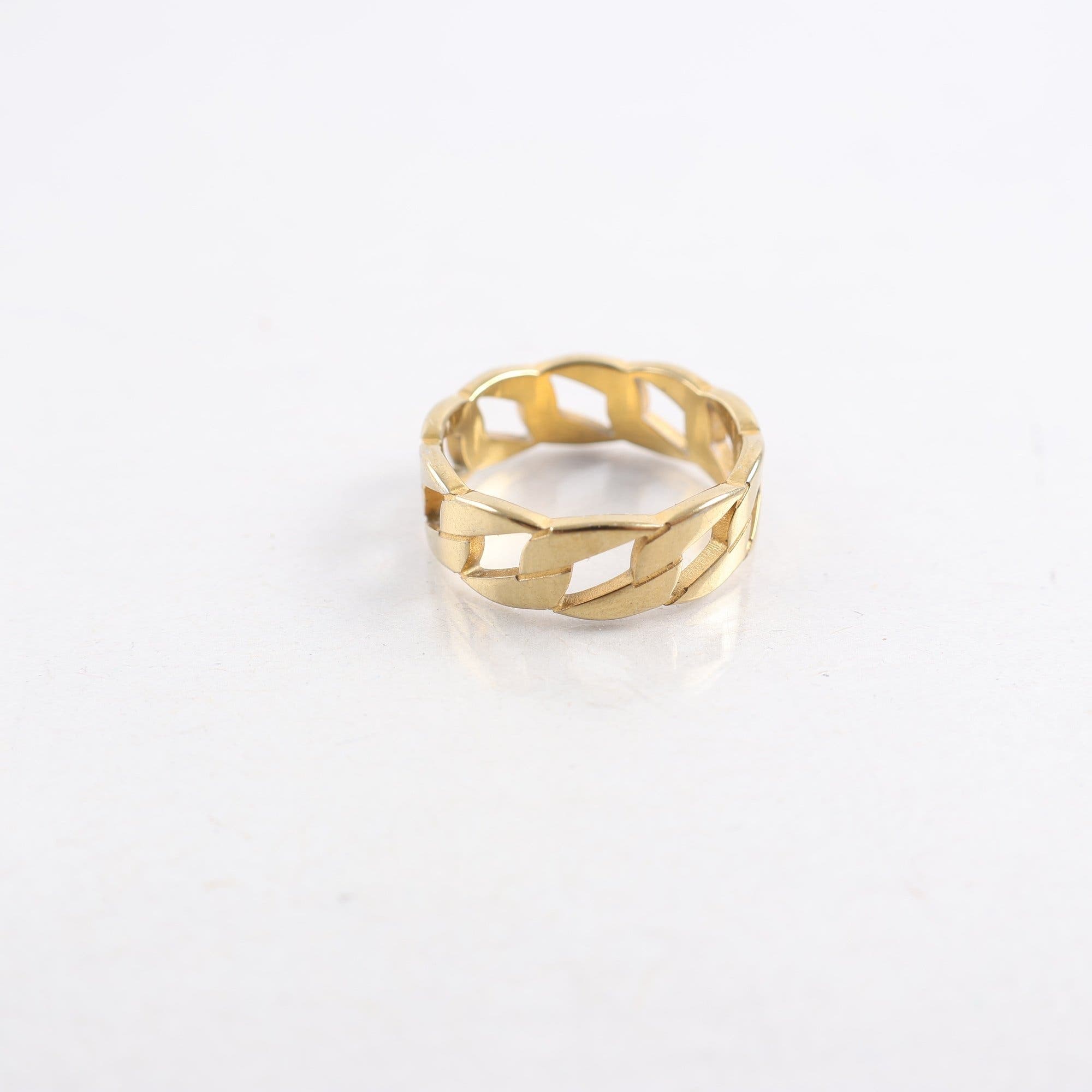 Ring, guld 14k, flätad