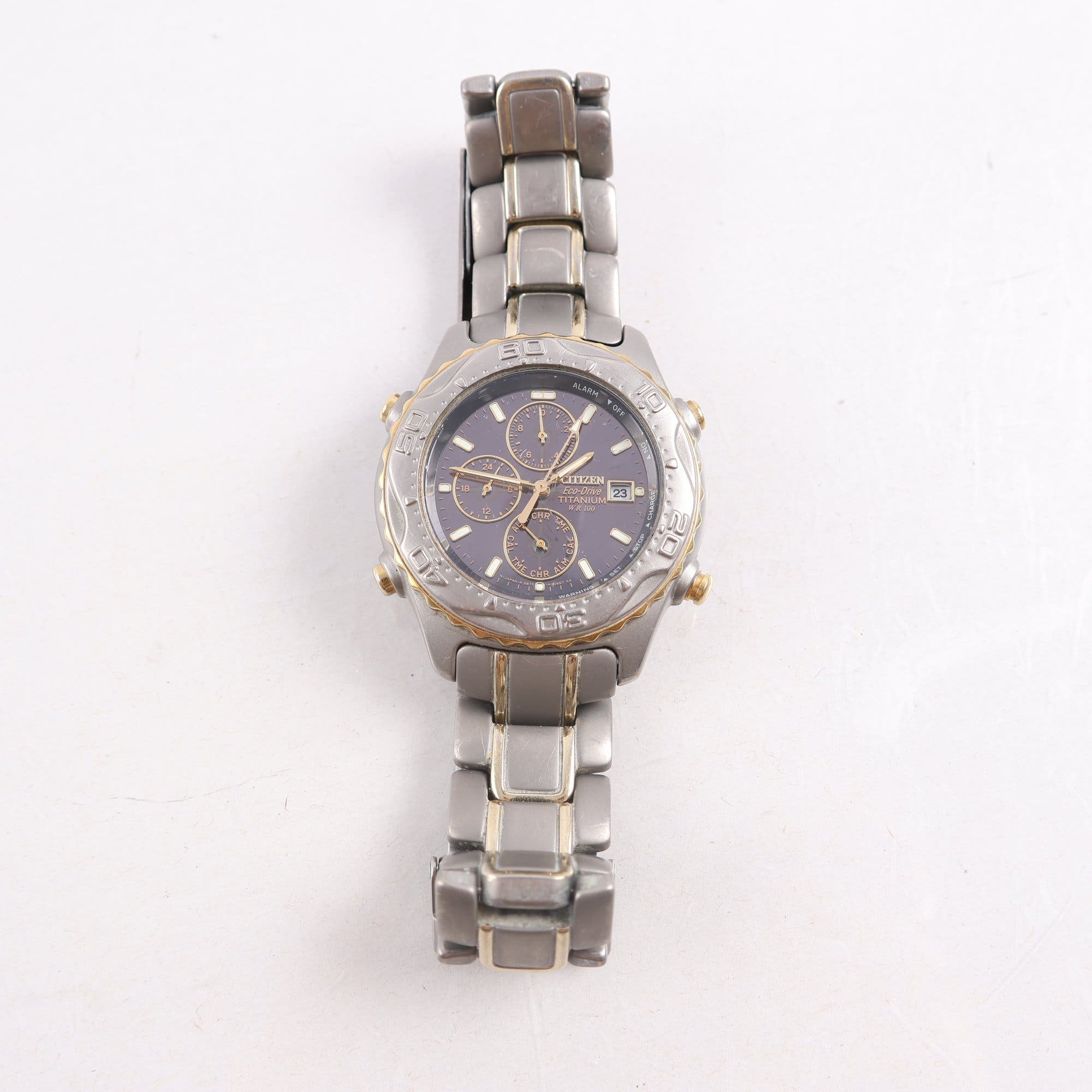 Armbandsur, titan, Citizen Eco Drive Titanium, kronograf