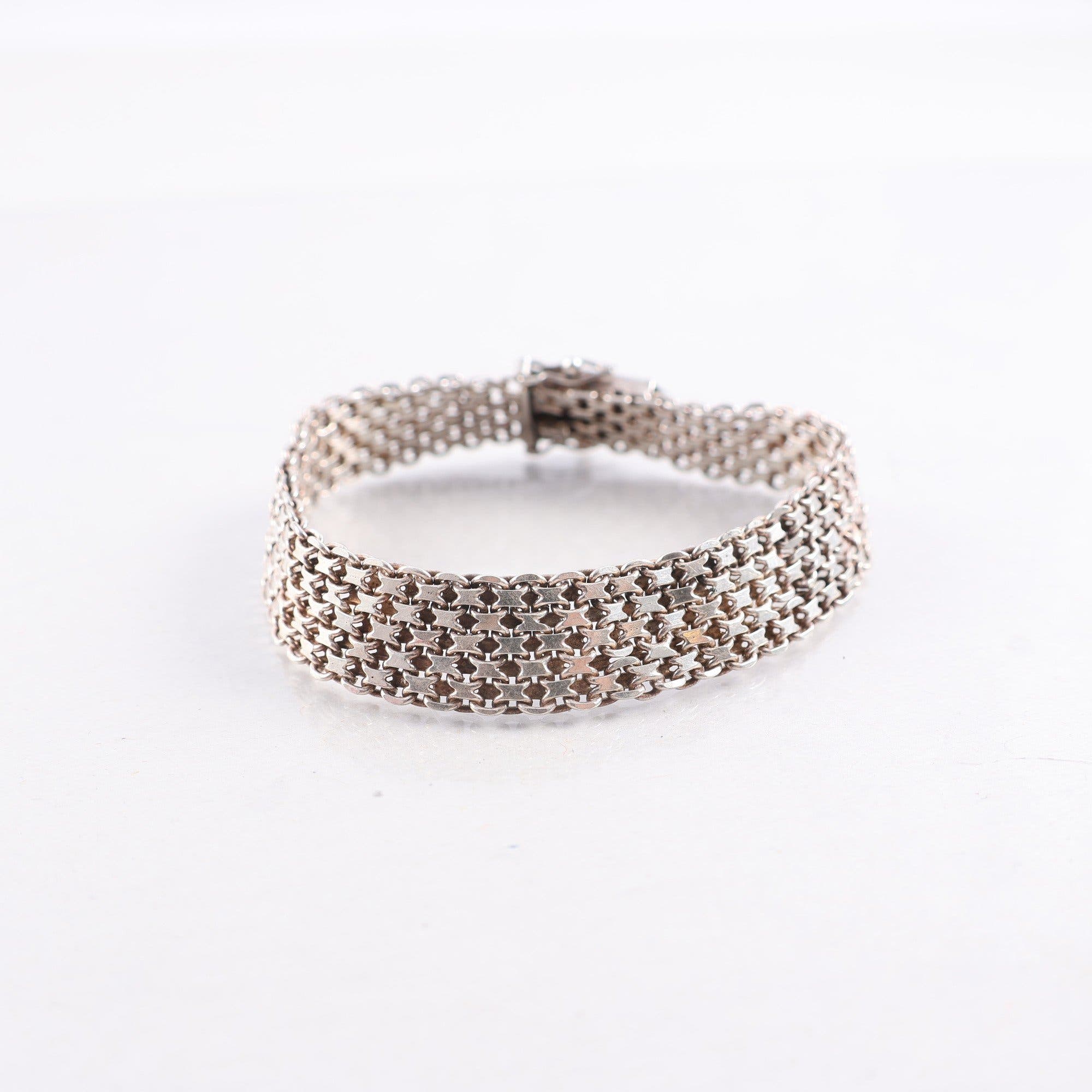 Armband, x-länk, silver 835