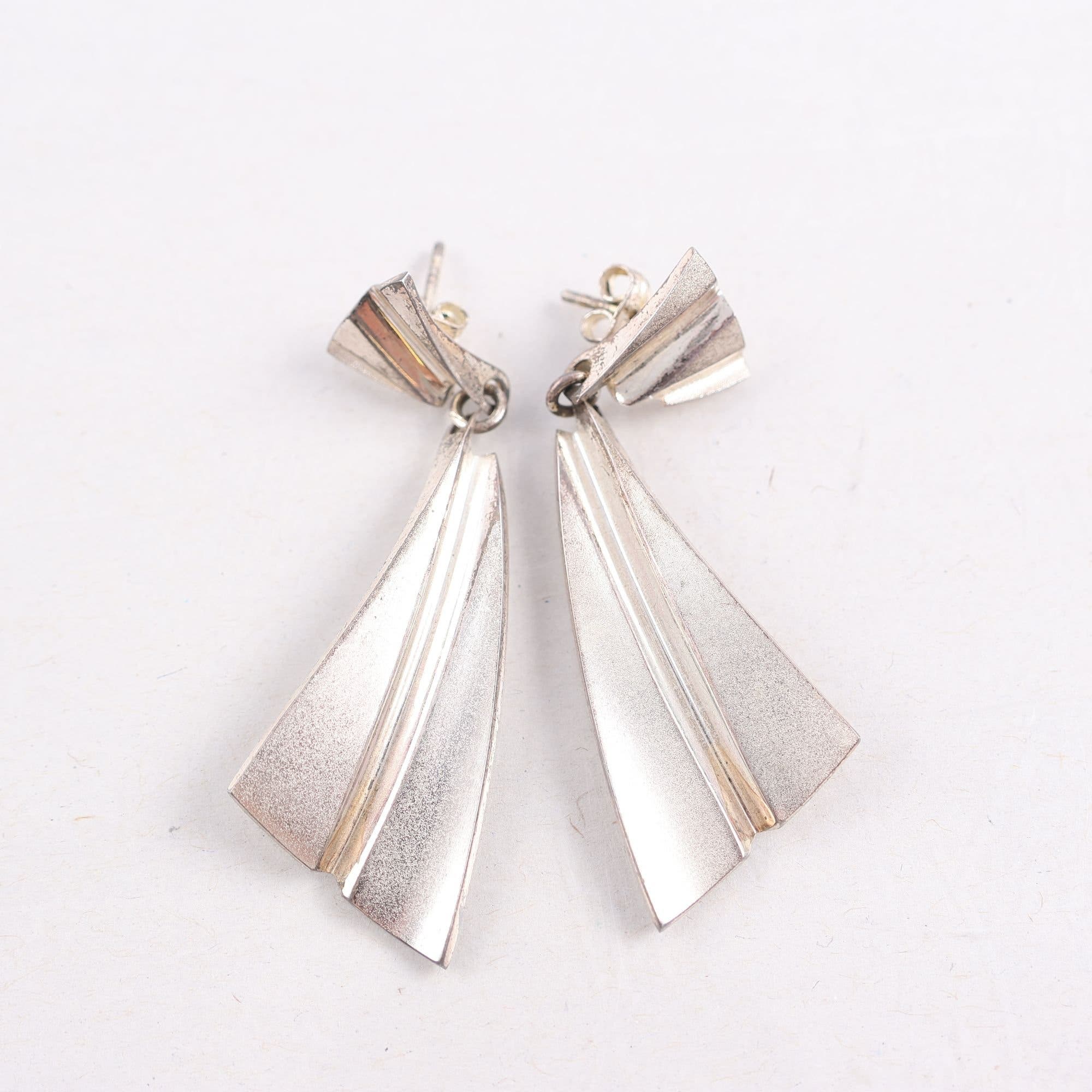 Örhängen, silver 925, Matti Hyvärinen, Finland, vintage