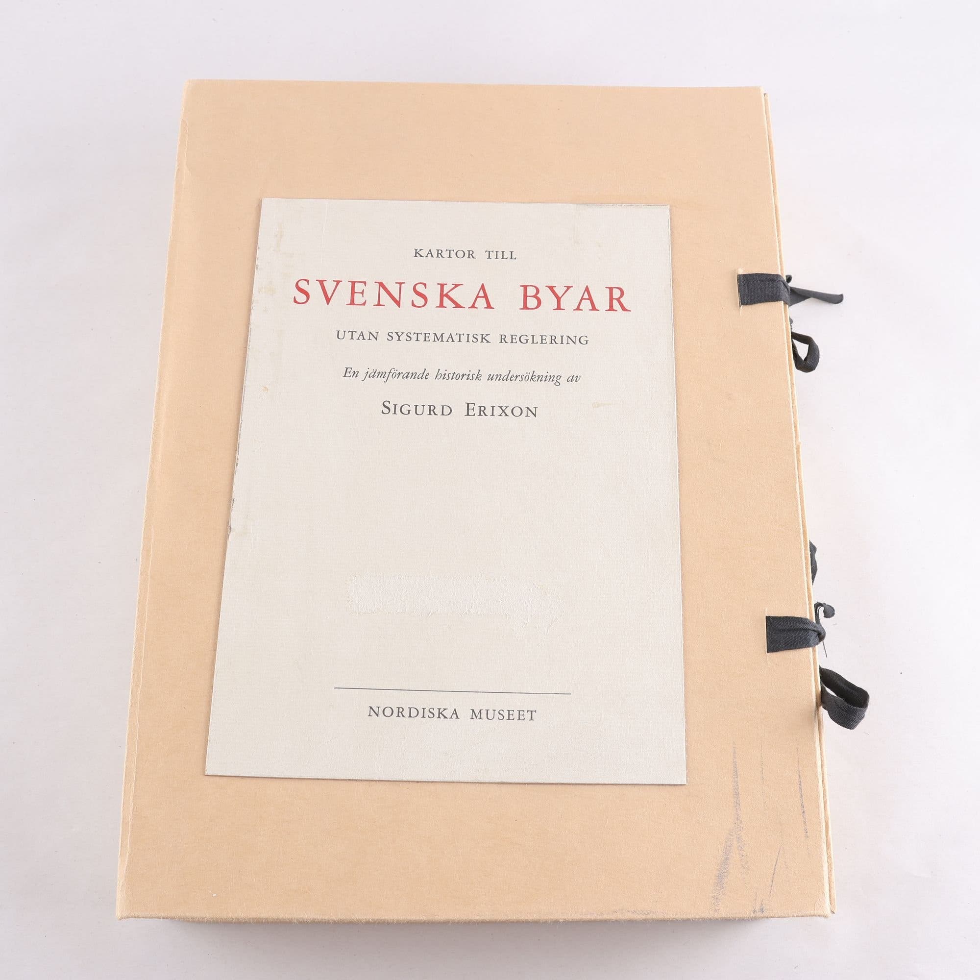 Sigurd Erixon, Kartor till svenska byar utan systematisk reglering