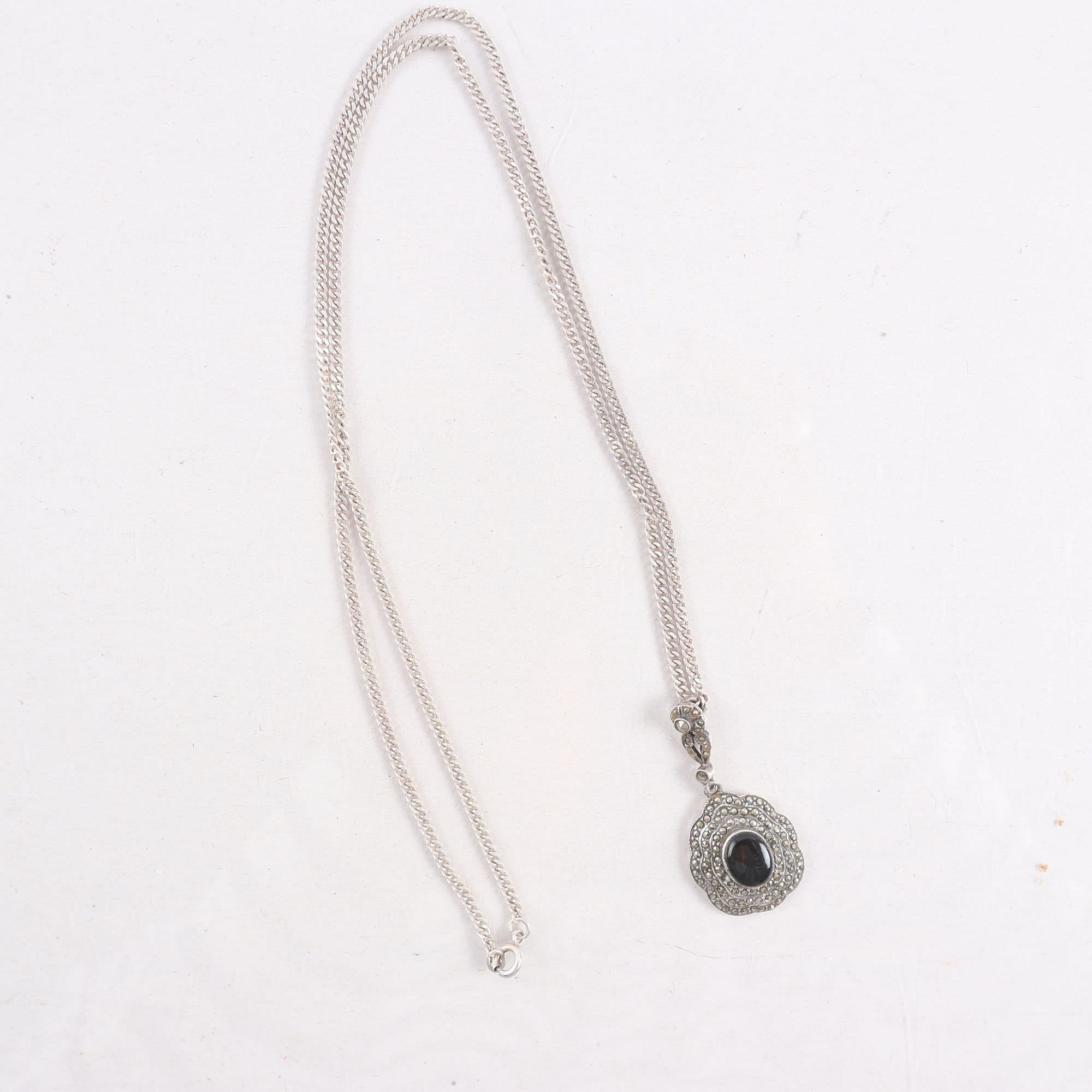 Halsband & hänge, silver