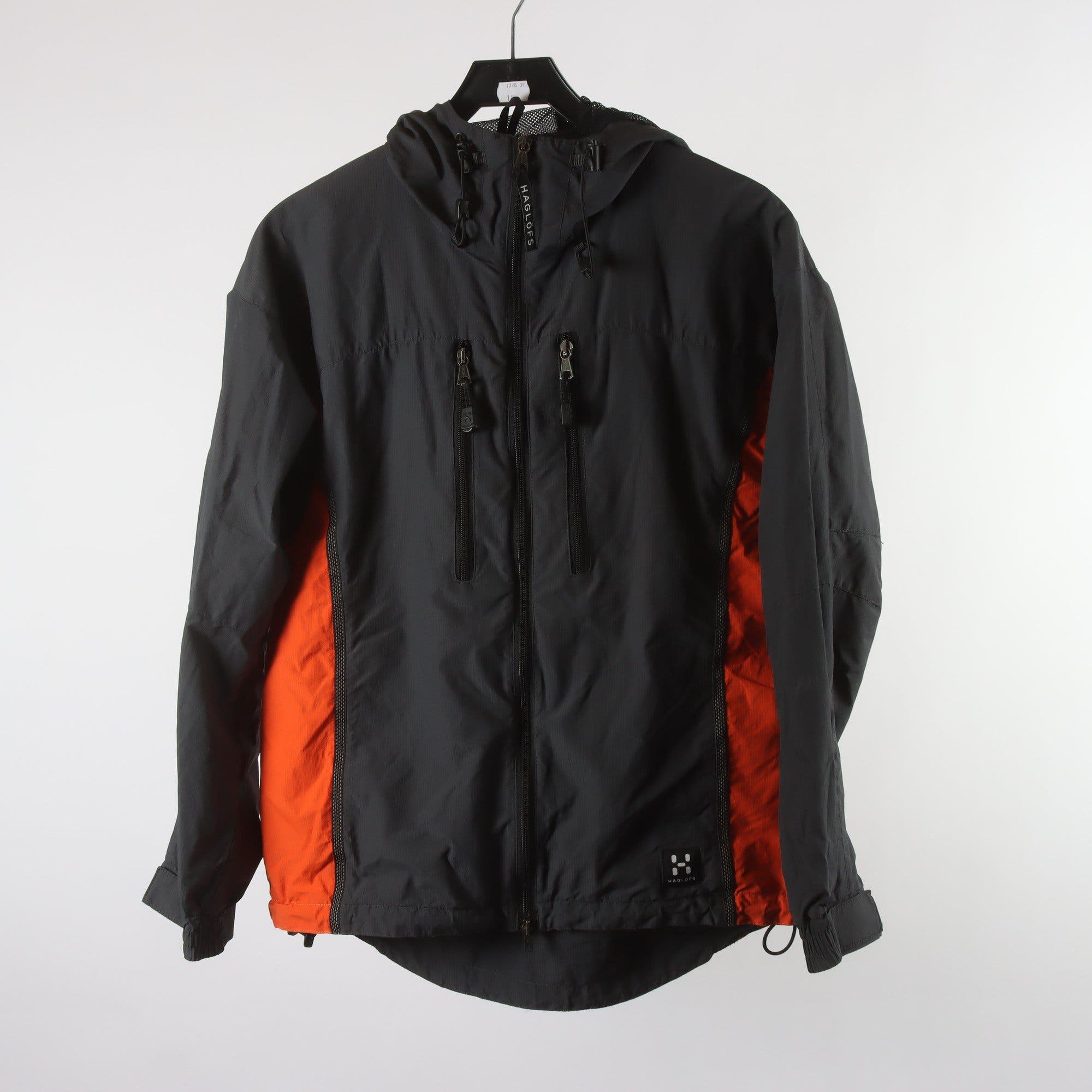 Vindjacka, Haglöfs, svart, orange, stl. 38