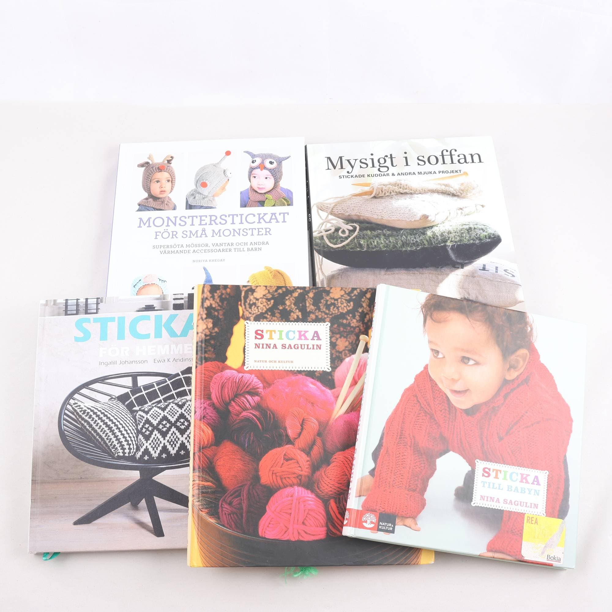 Bokpaket, stickning, 5 st