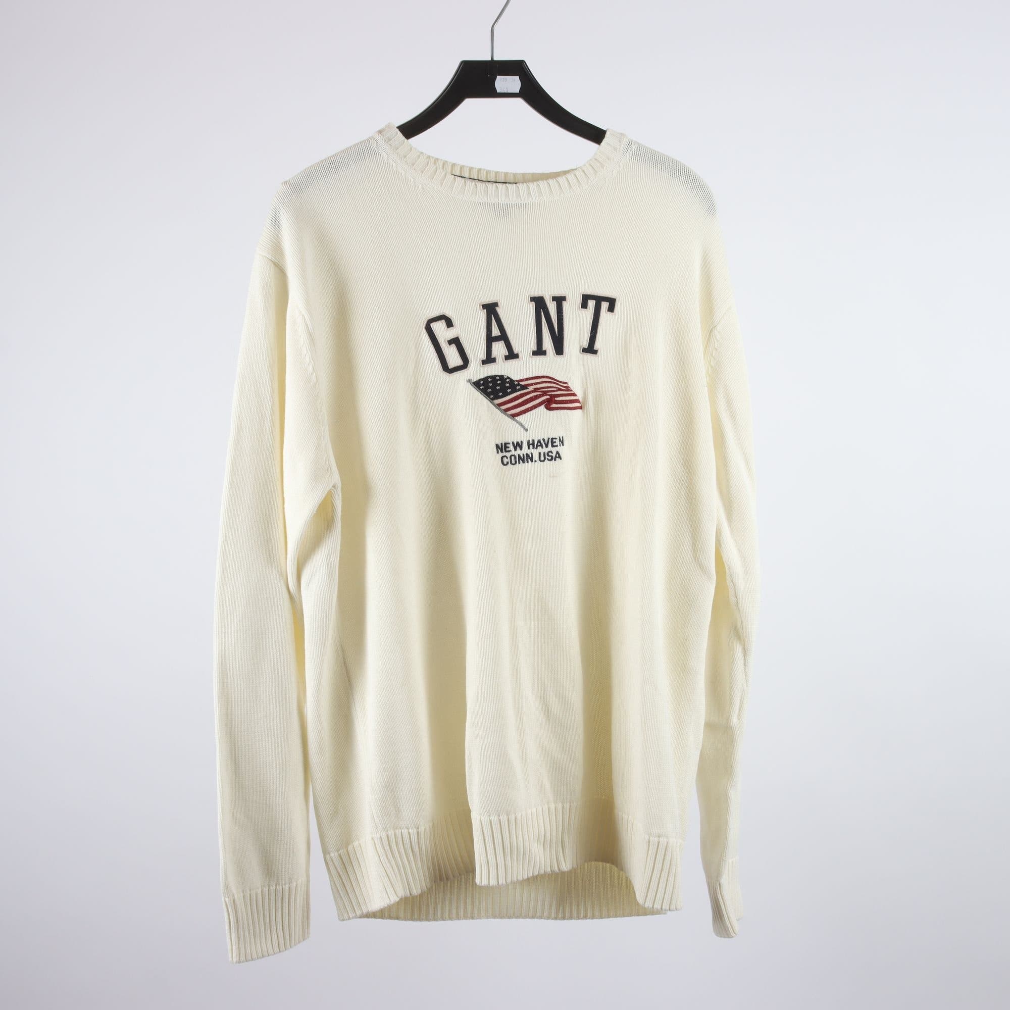Tröja, Gant, vit, stl. XL.