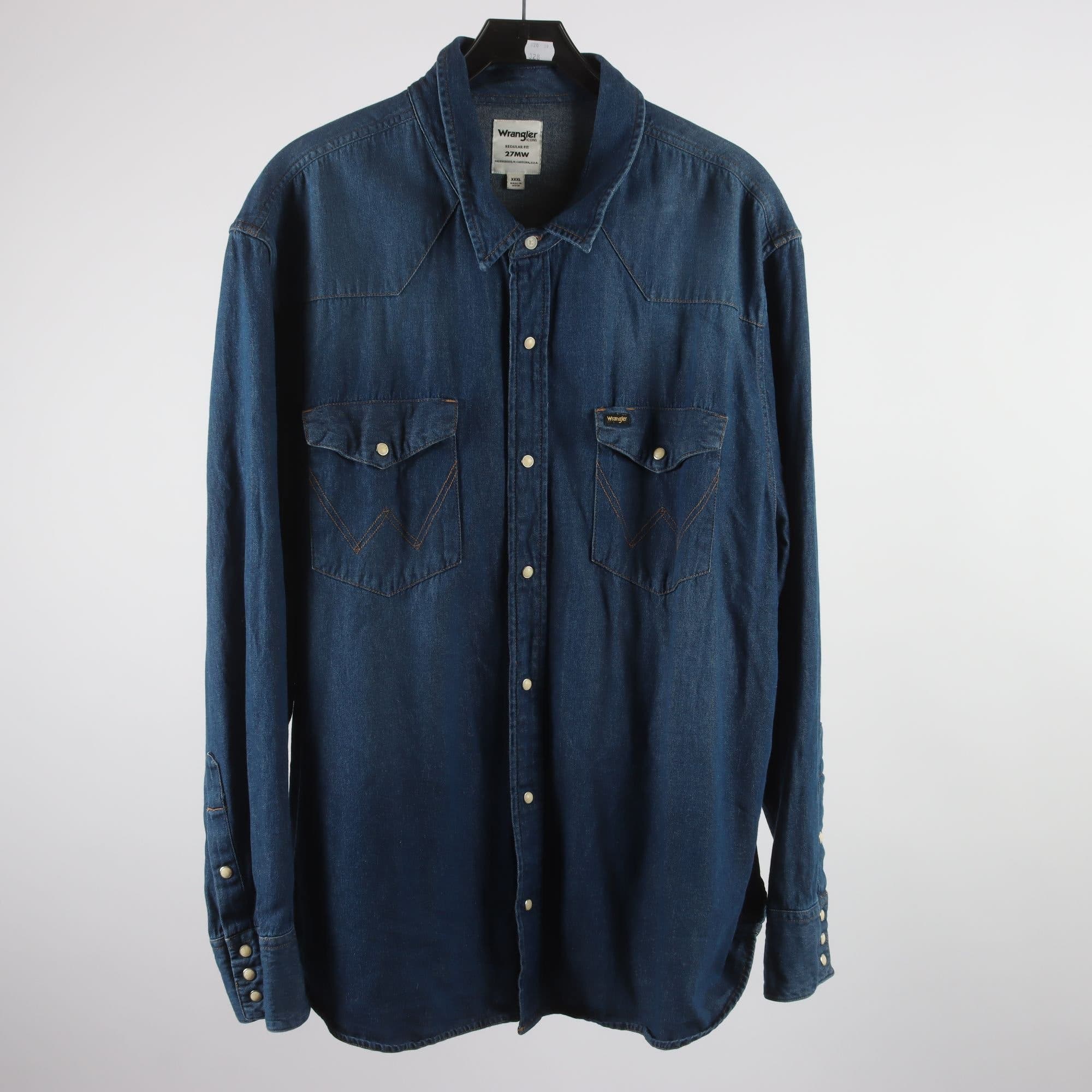 Jeansskjorta, Wrangler, blå, stl. XXXL.