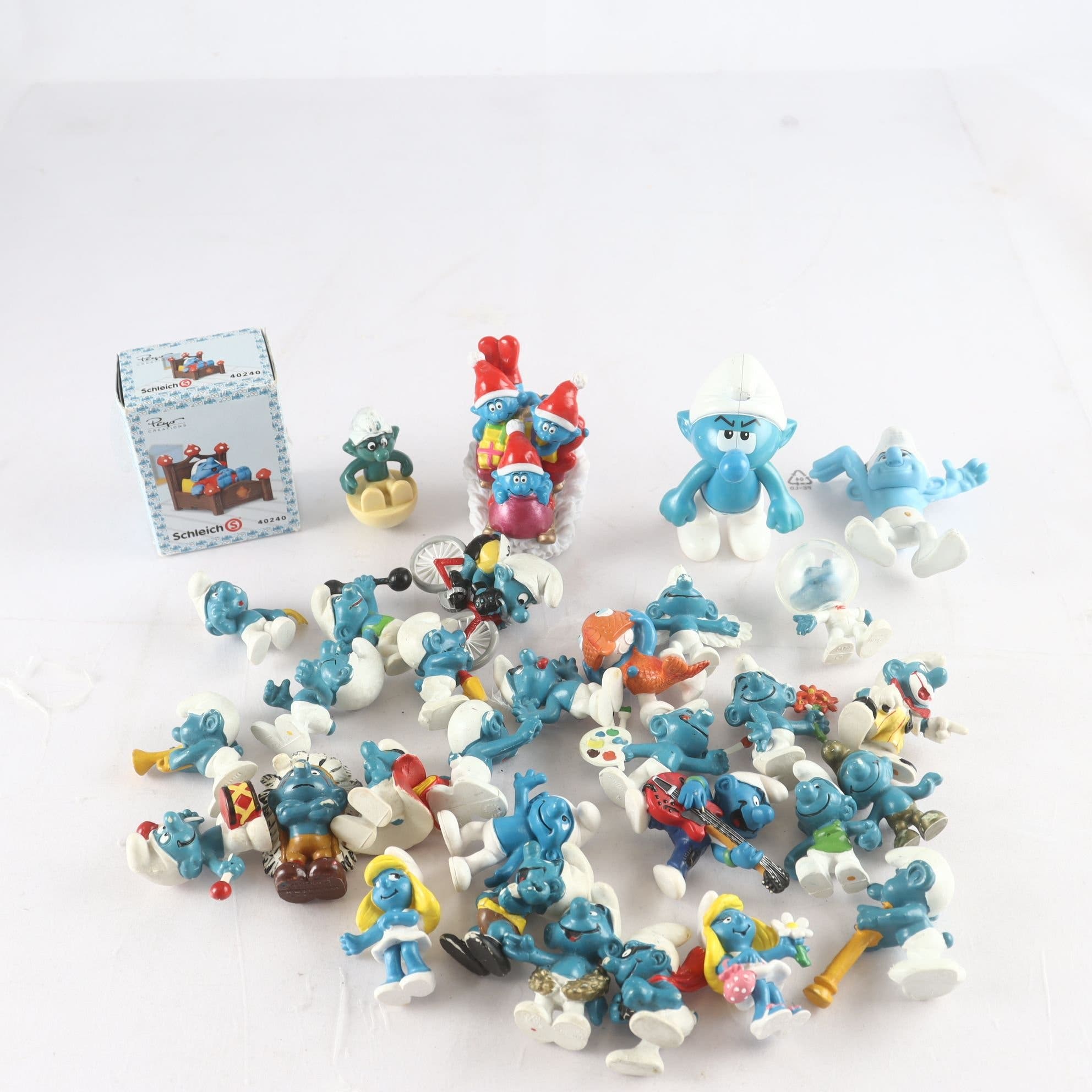Smurfar, 32 st, Schleich m.m.