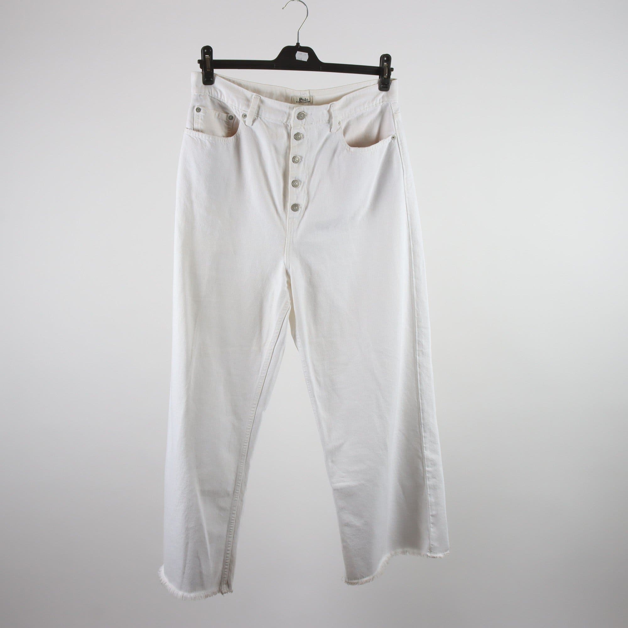 Jeans, Polo Ralph Lauren, vit, Wide leg Crop, stl. 32″.